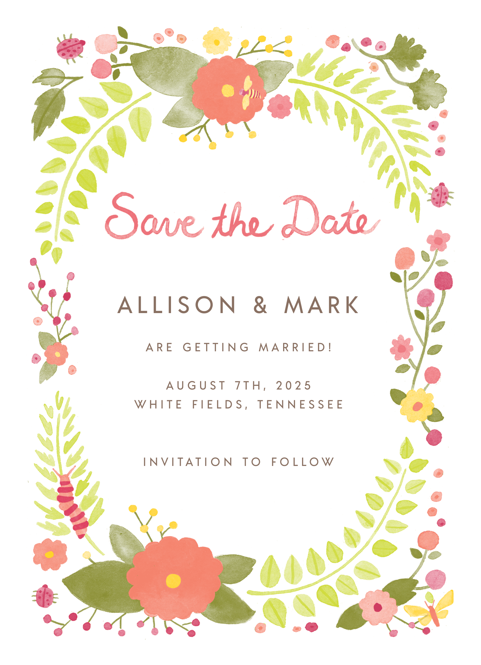 Flora & Fauna Save the Date