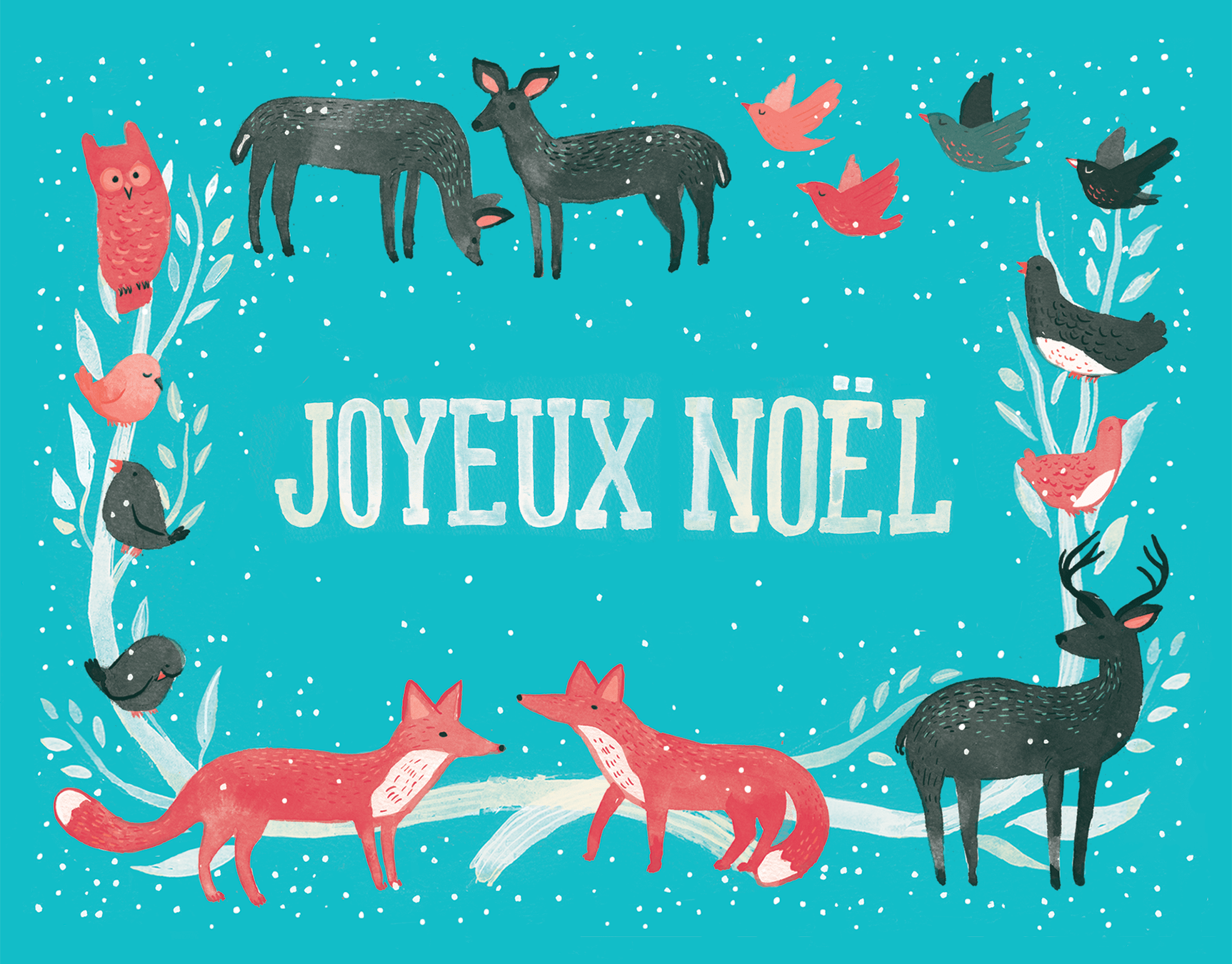 Joyeux Noel Turquoise