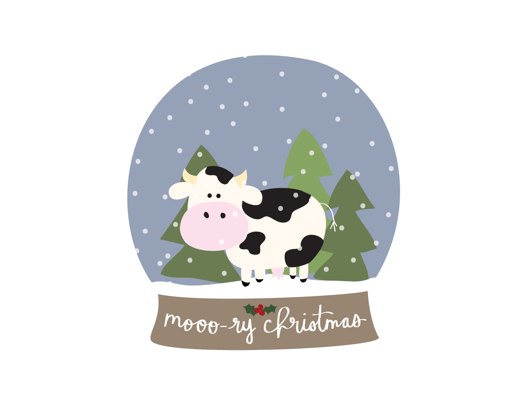 Mooo-ry Christmas Holiday Card
