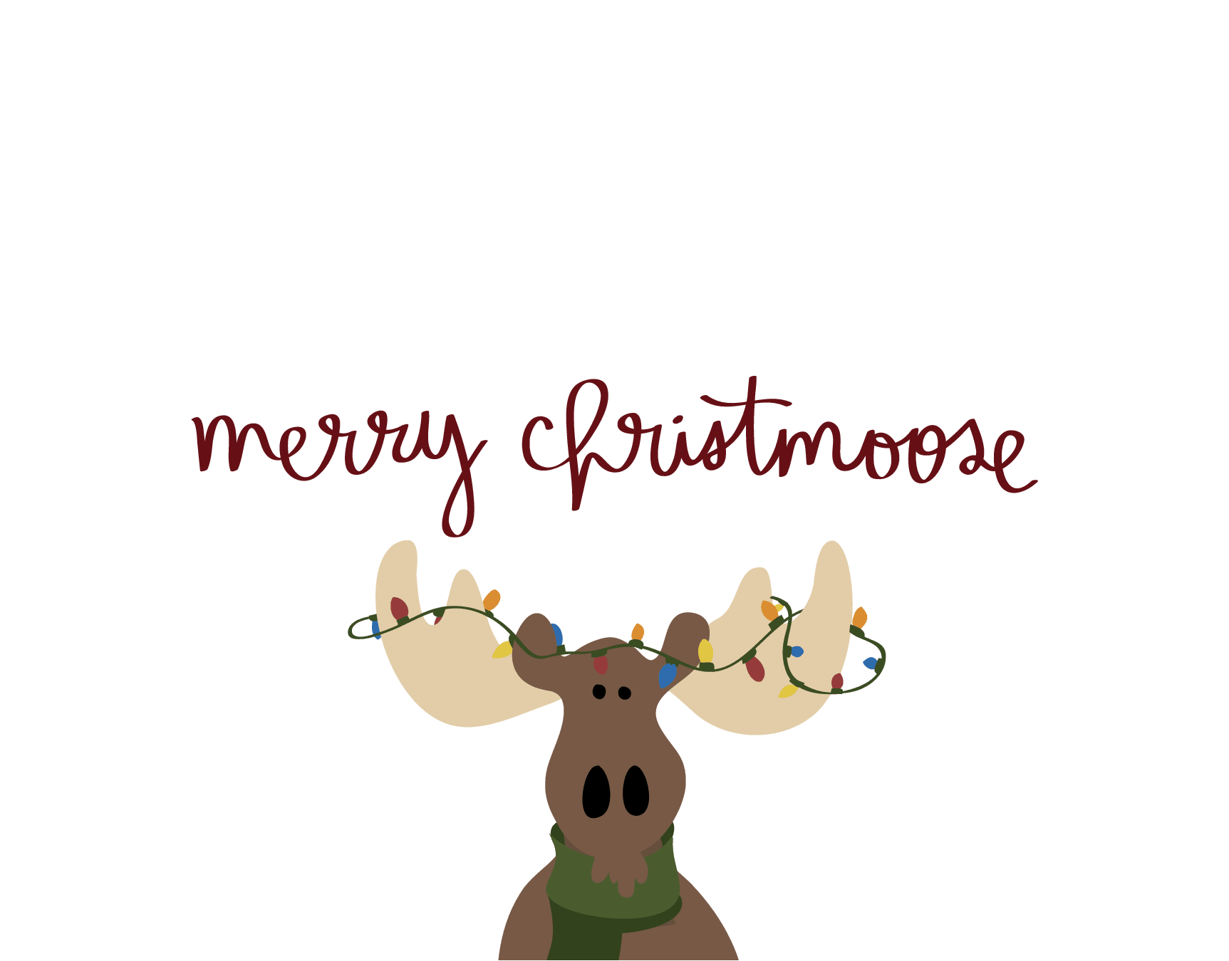 Merry Christmoose Holiday Card
