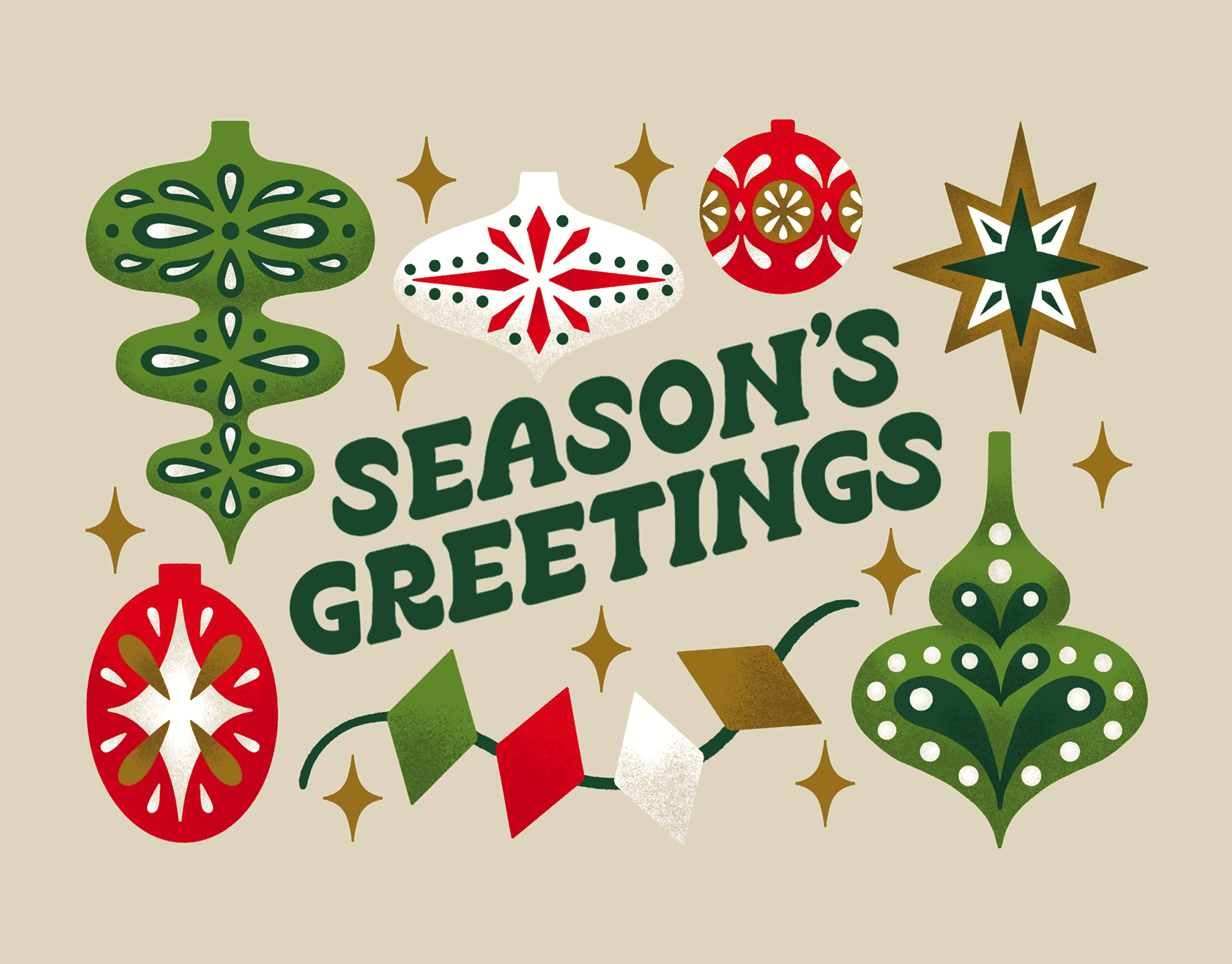 Season's Greetings Ornaments