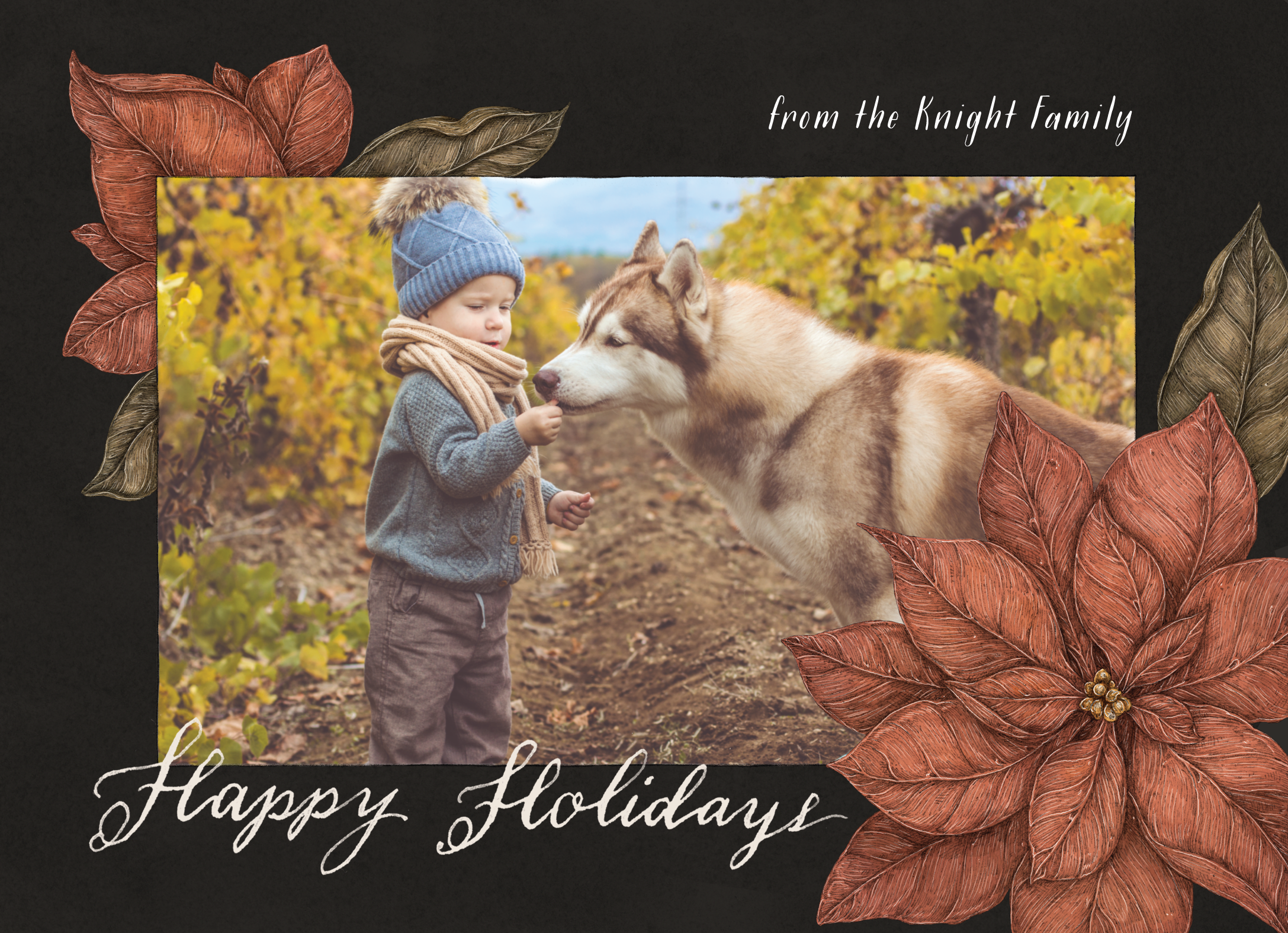 Poinsettia Frame