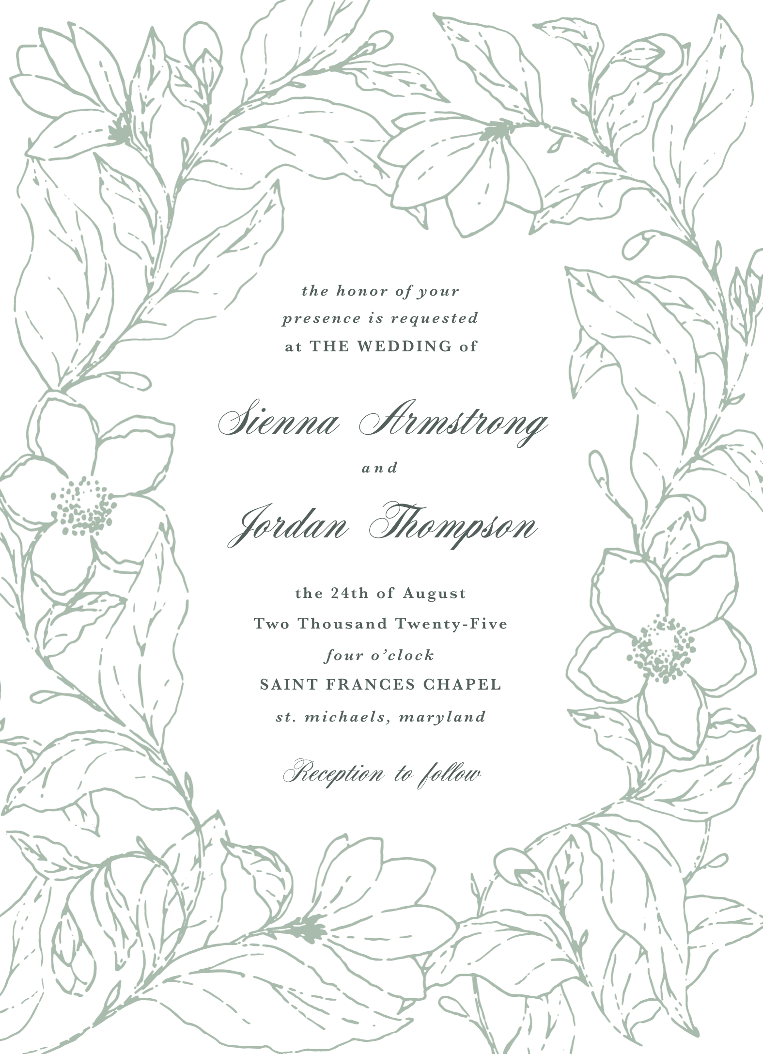 Perennial Wedding Invite
