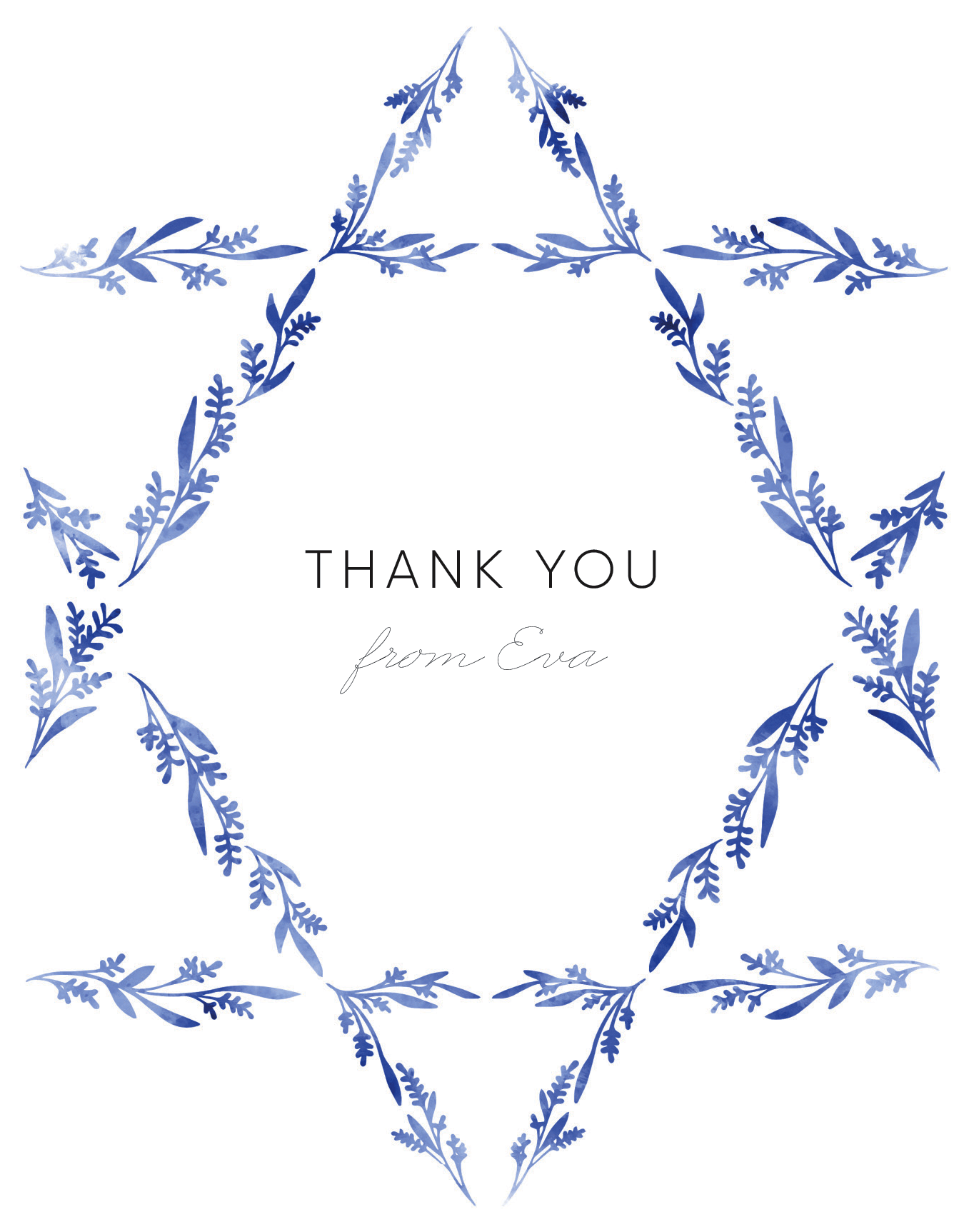 Leafy Bat Mitzvah Thank You