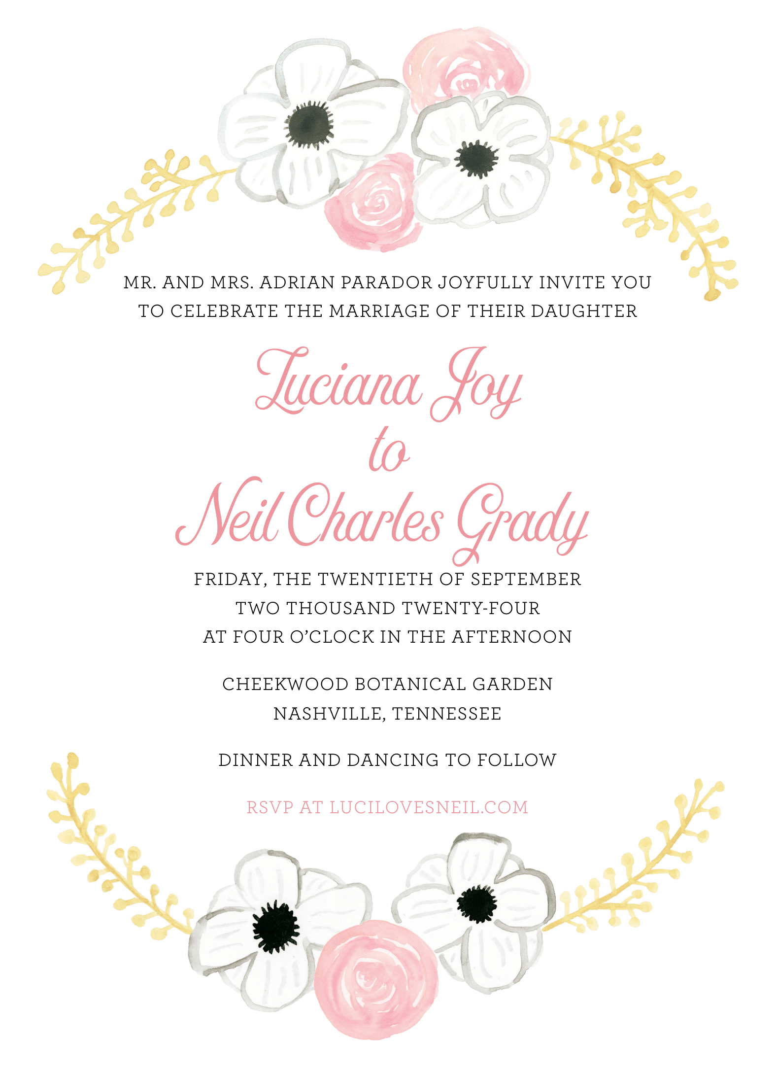 White & Pink Floral