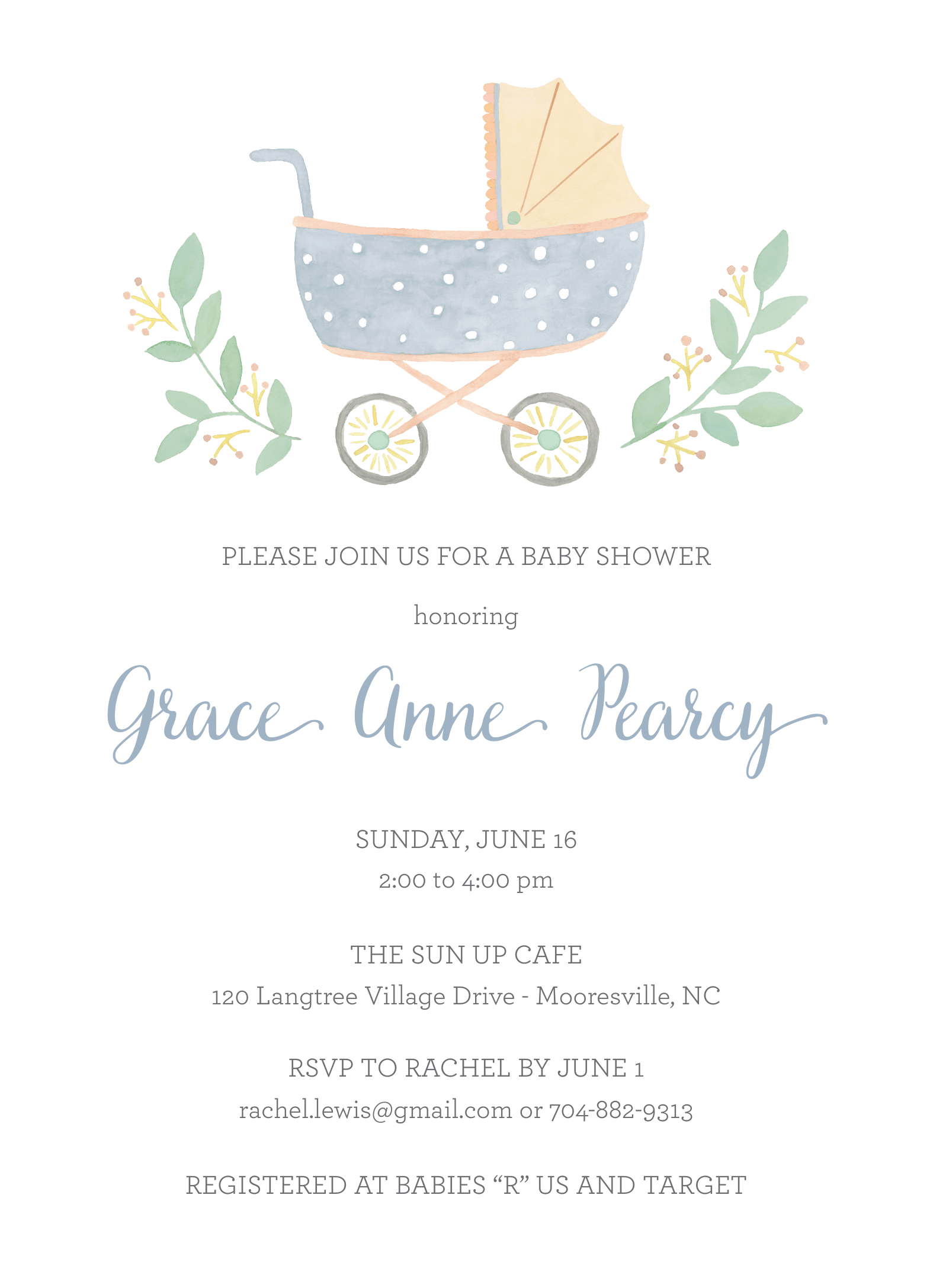 Baby Shower Carriage