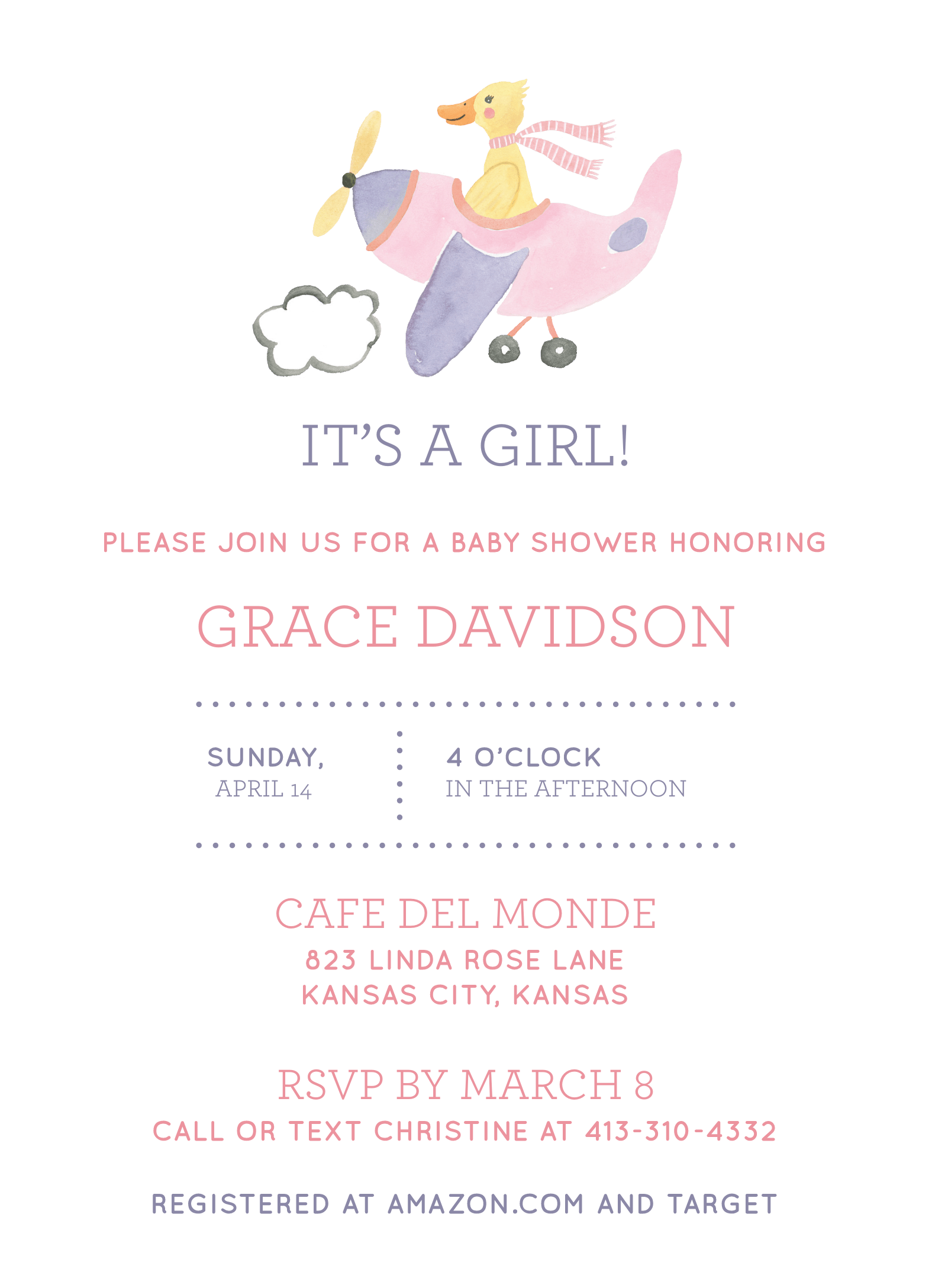 Baby Shower Duck Girl