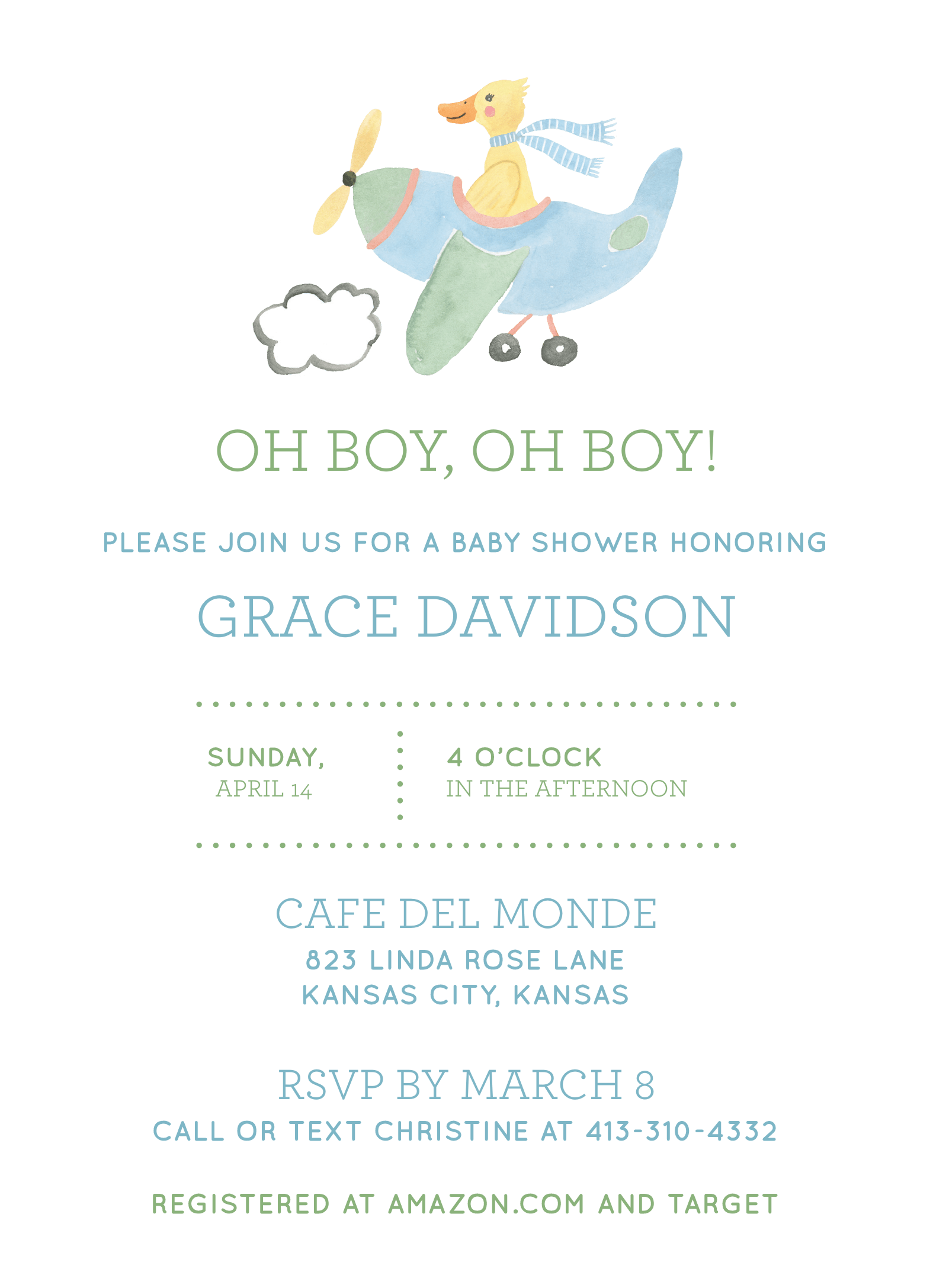 Baby Shower Duck Boy