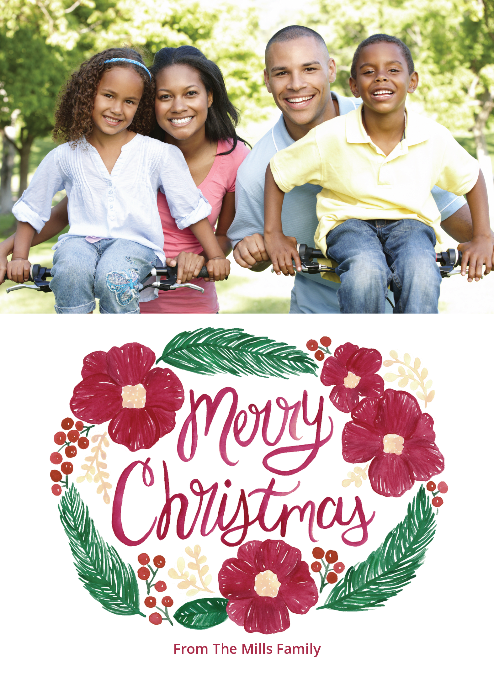 Floral Christmas Wreath