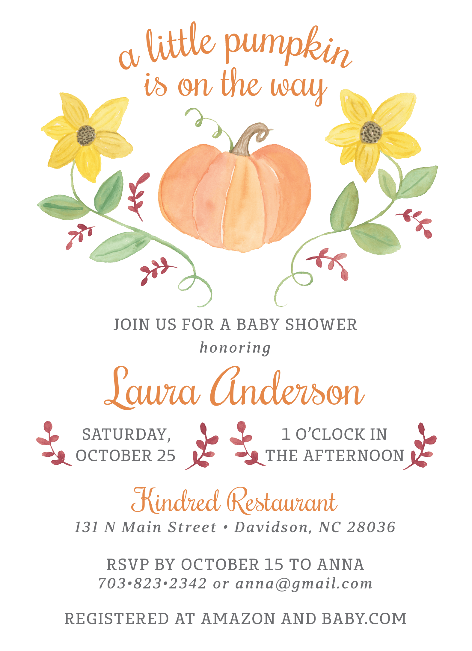 Pumpkin Baby Shower