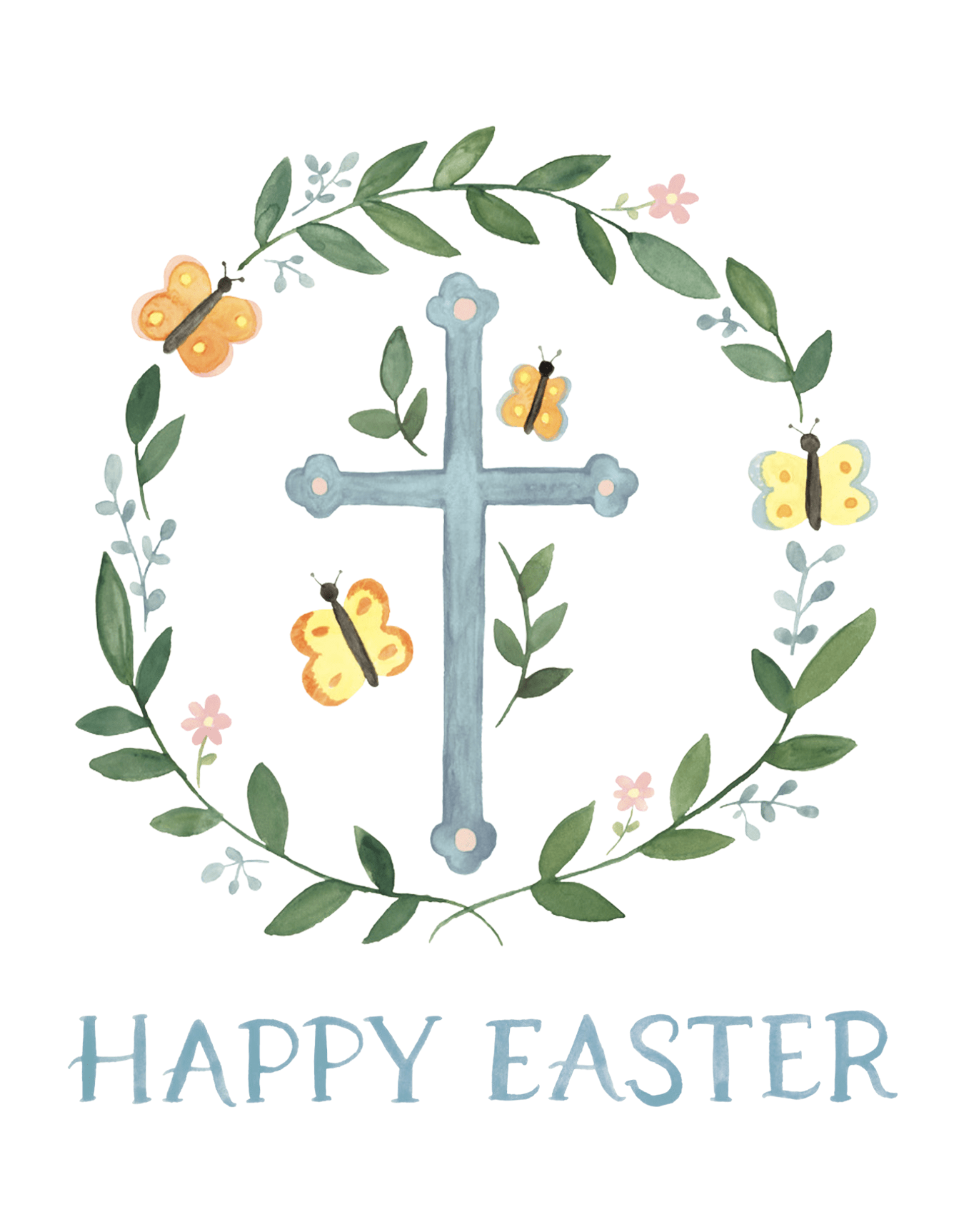 Easter Cross Wreath