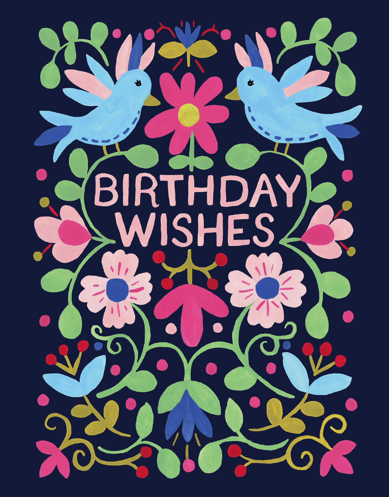 Folksy Bird Birthday