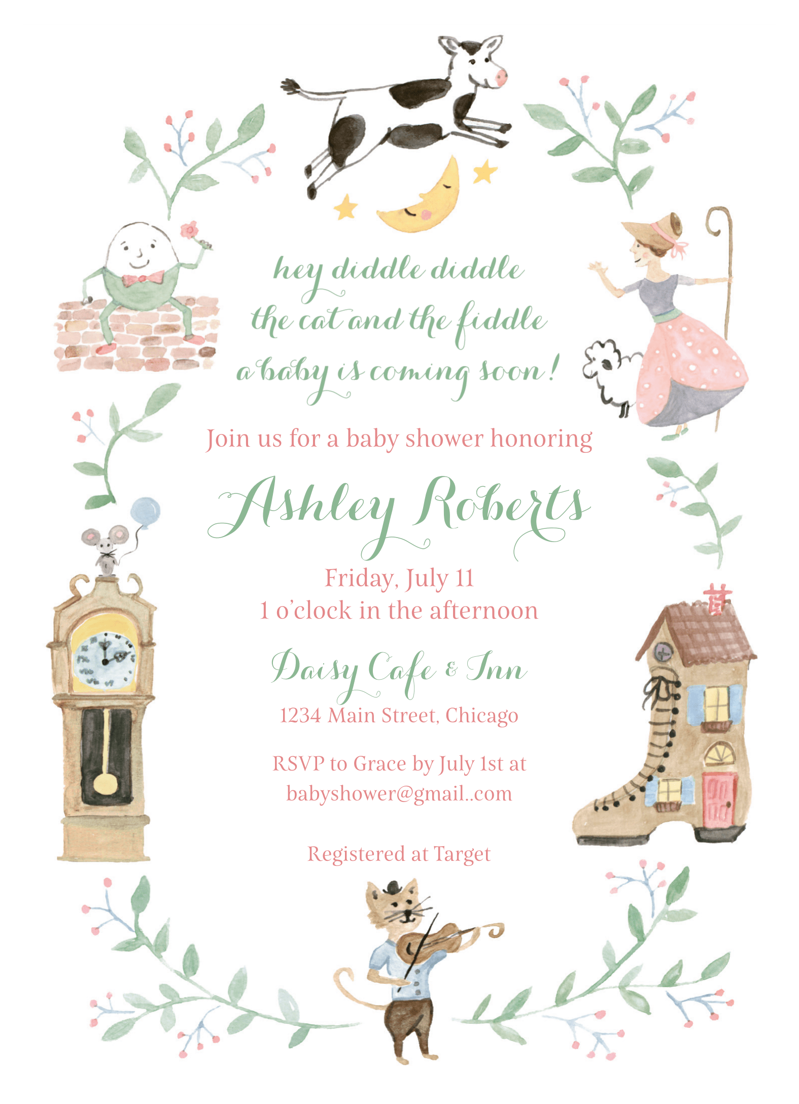 Nursery Rhyme Baby Shower