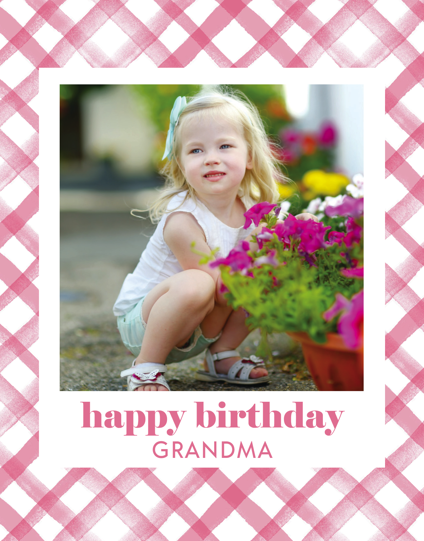 Pink Plaid Birthday
