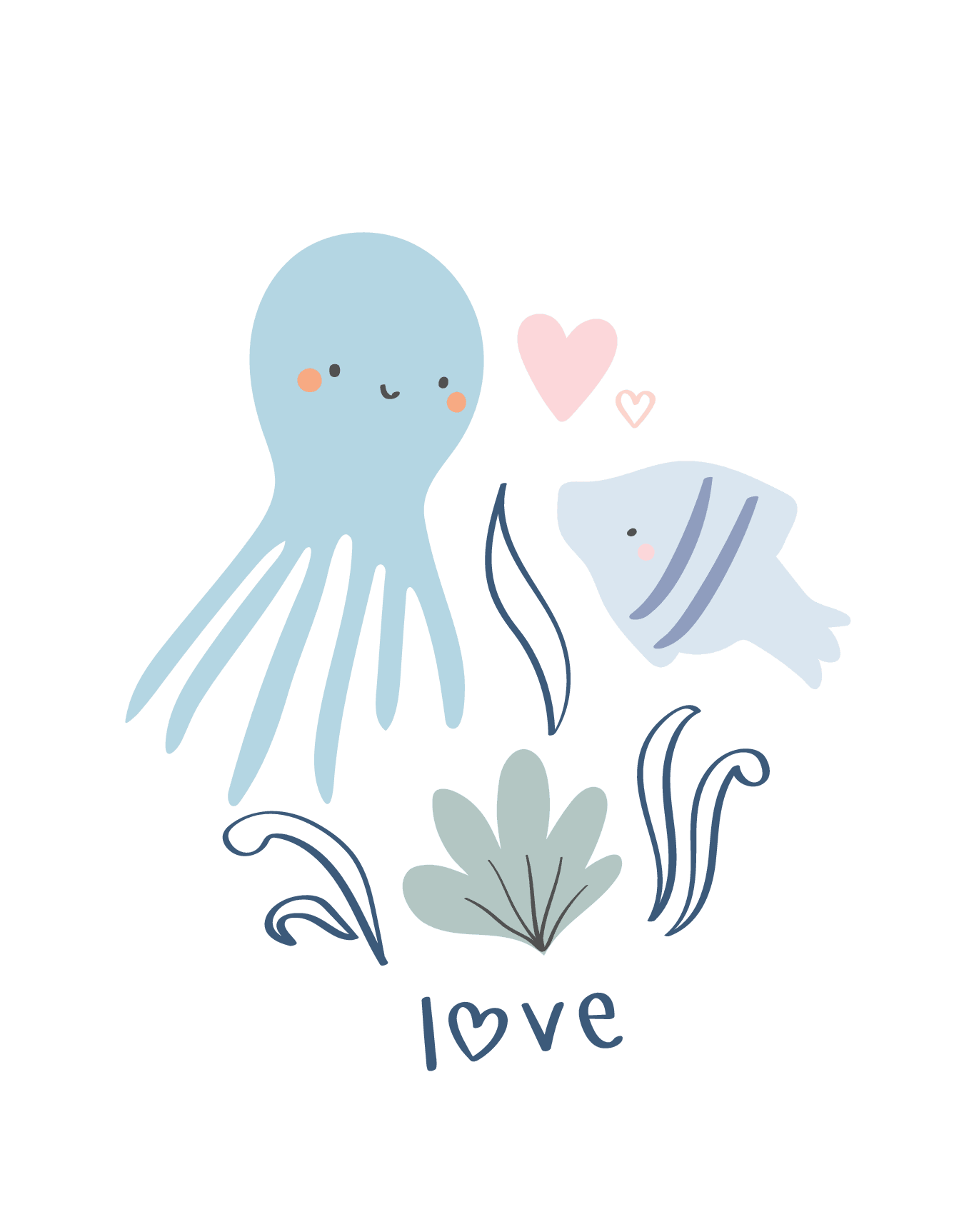Love Octopus And Fish