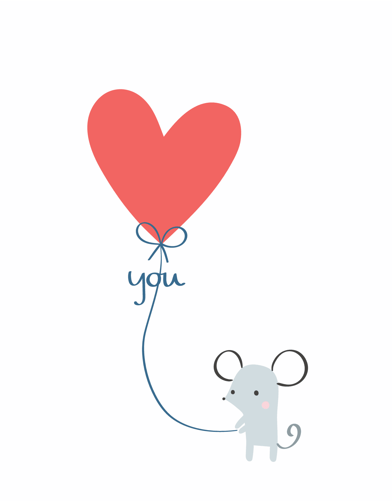 Mouse Love Balloon