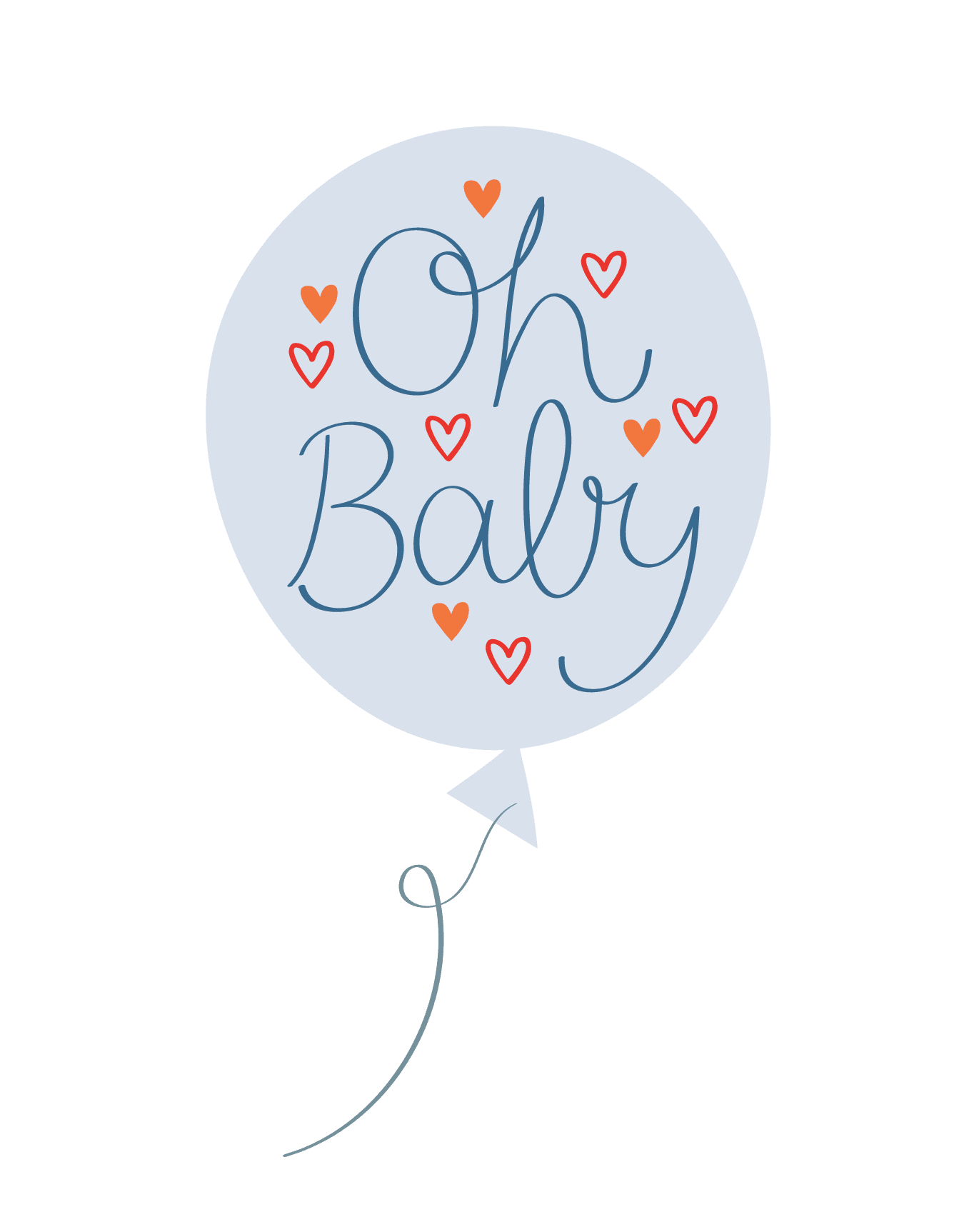 Oh Baby Balloon Blue