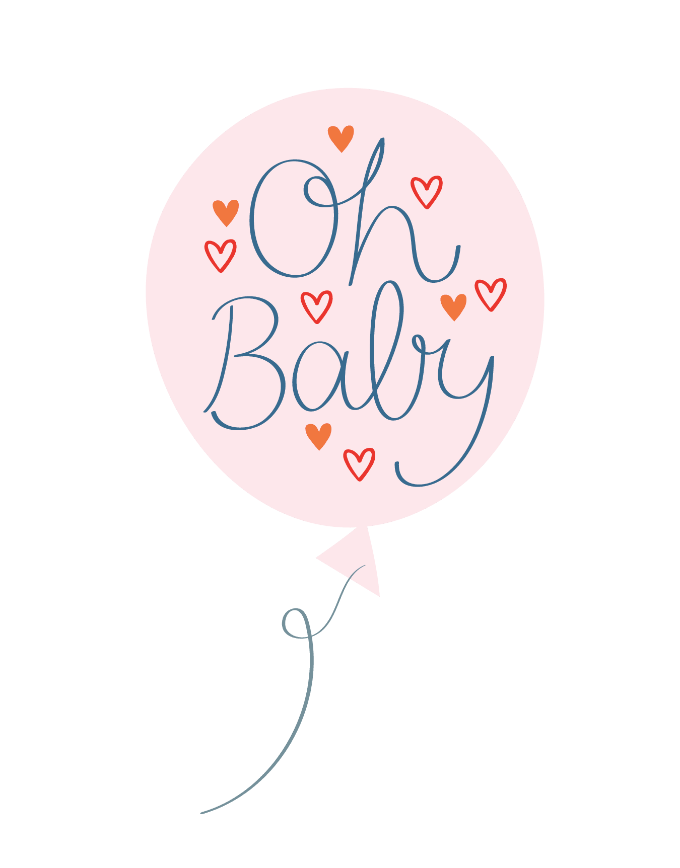 Oh Baby Balloon Pink