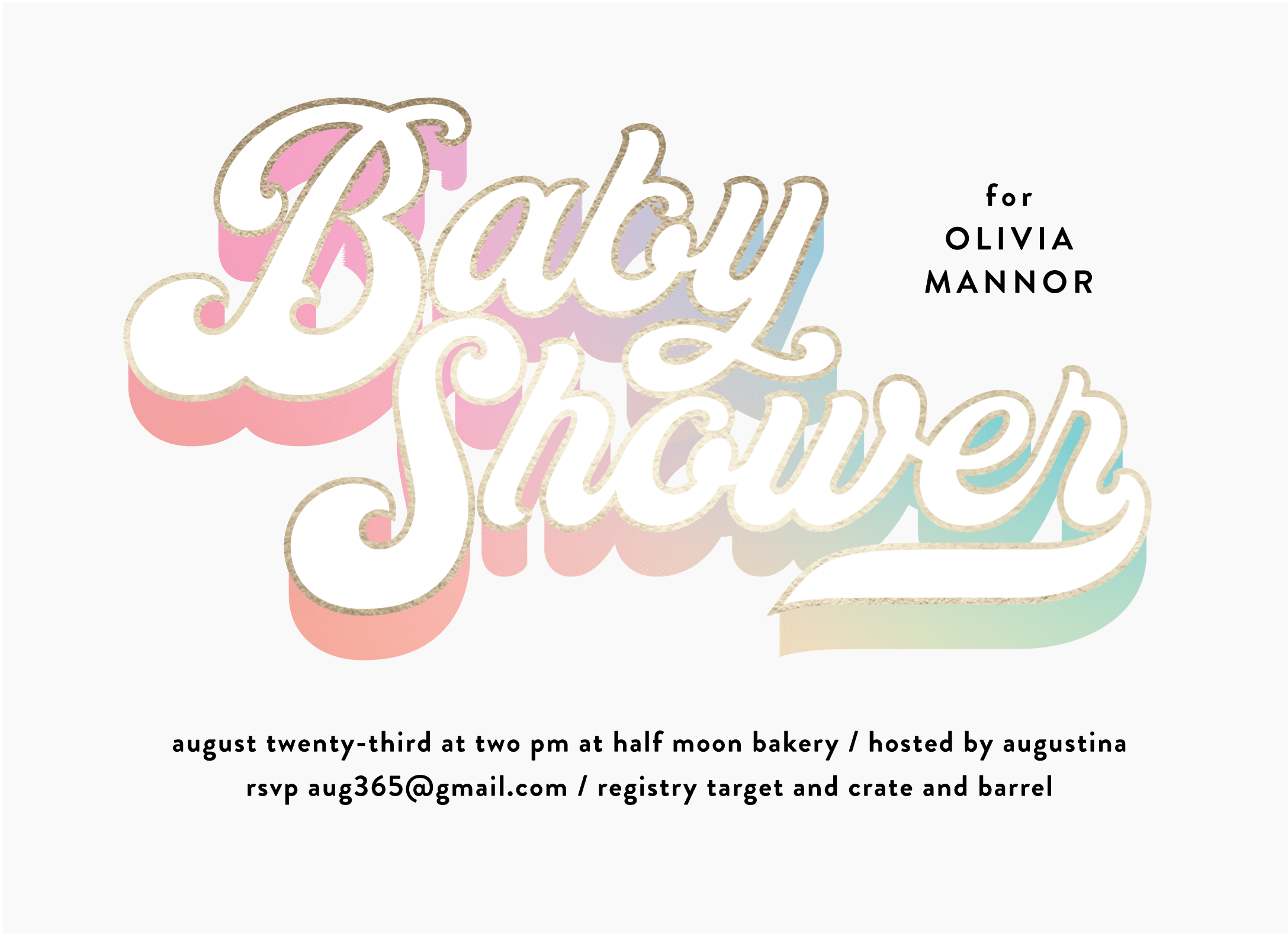Retro Baby Shower