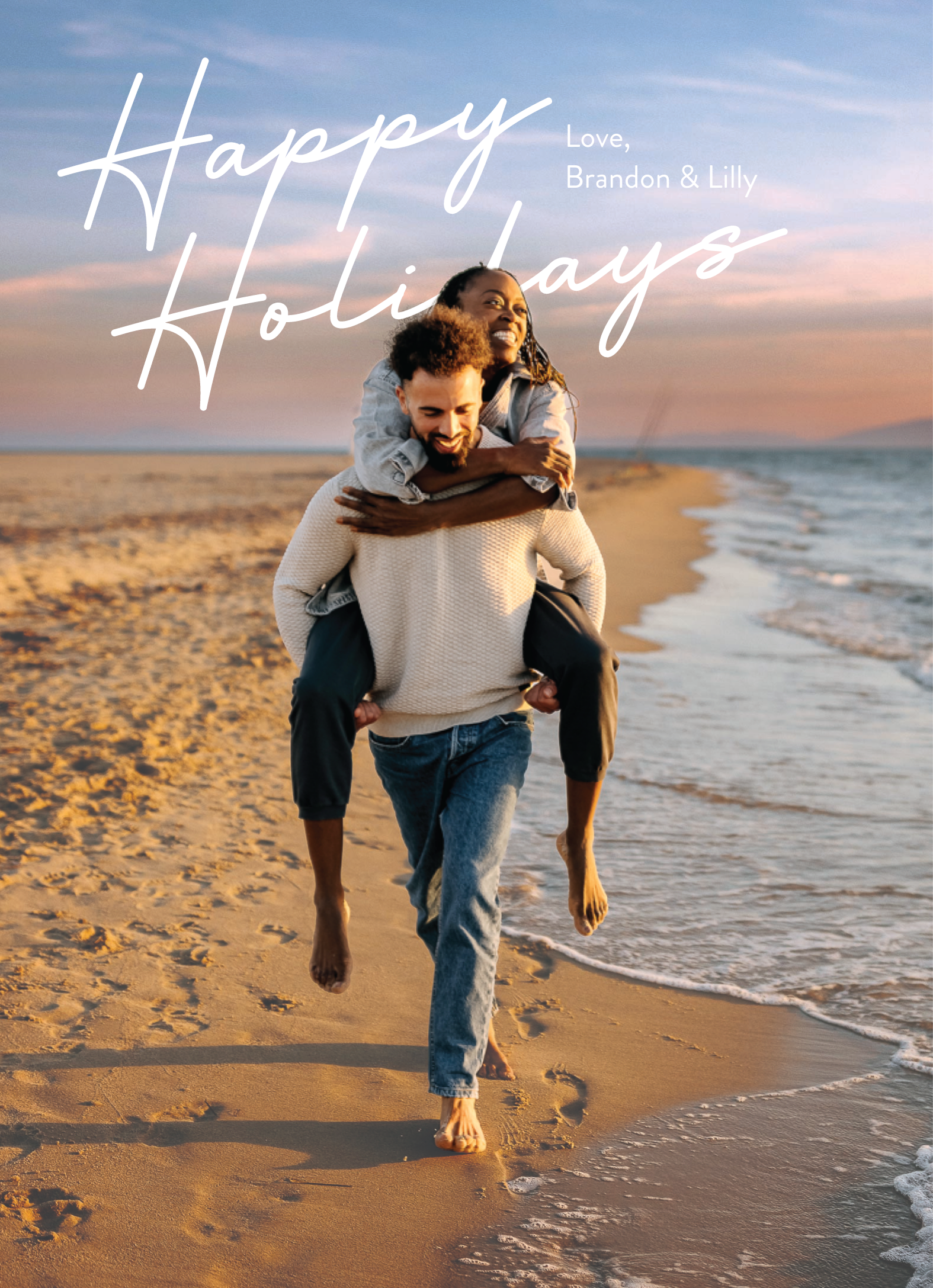 Happy Holidays Simple Cutout