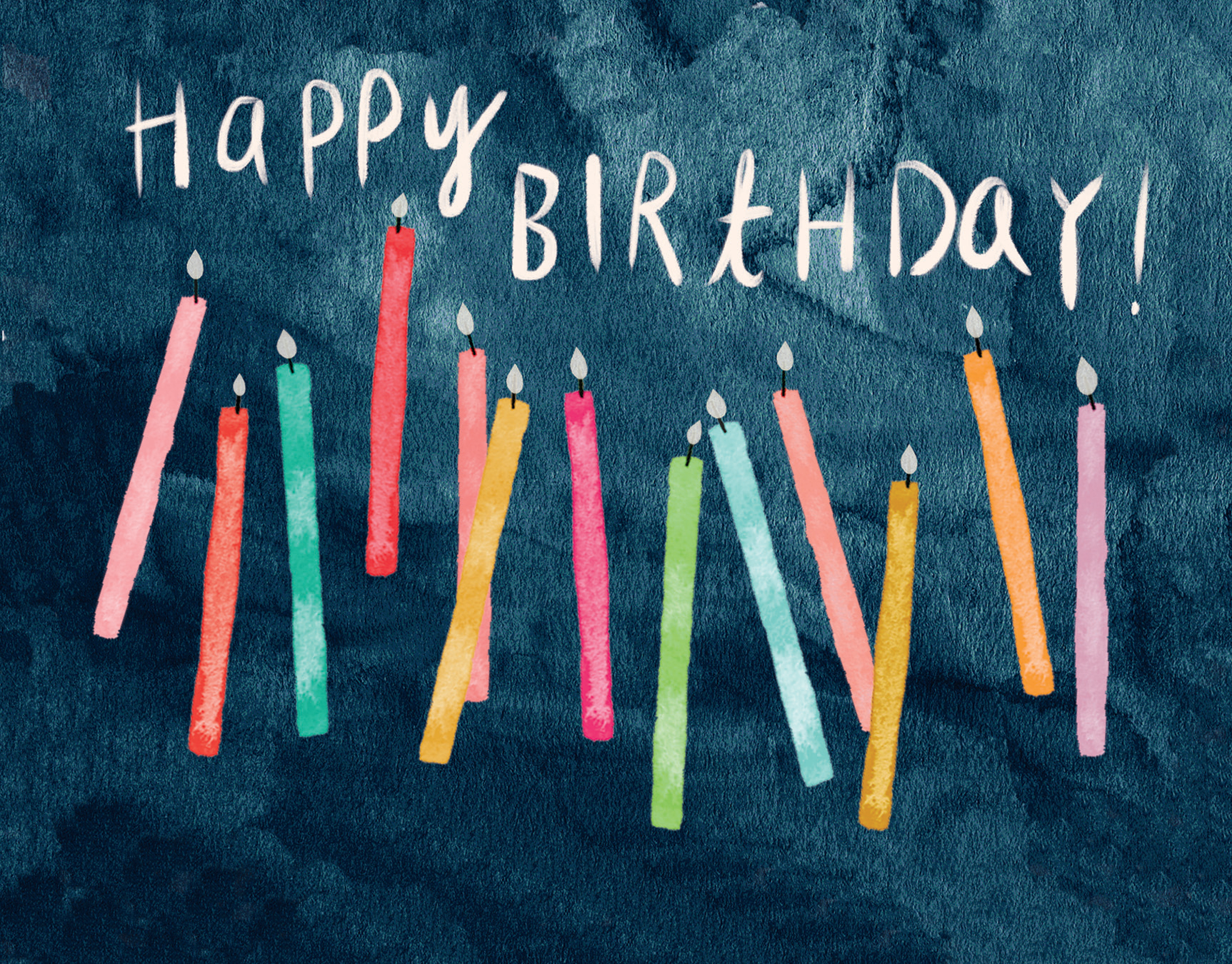 Watercolor Birthday Candles