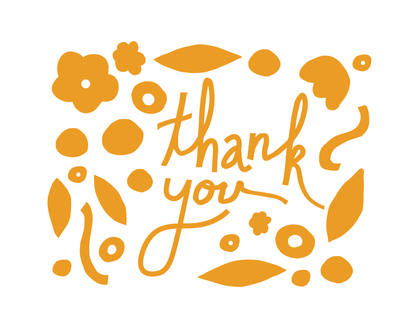 Yellow Thank You by Meshwork Press | Postable