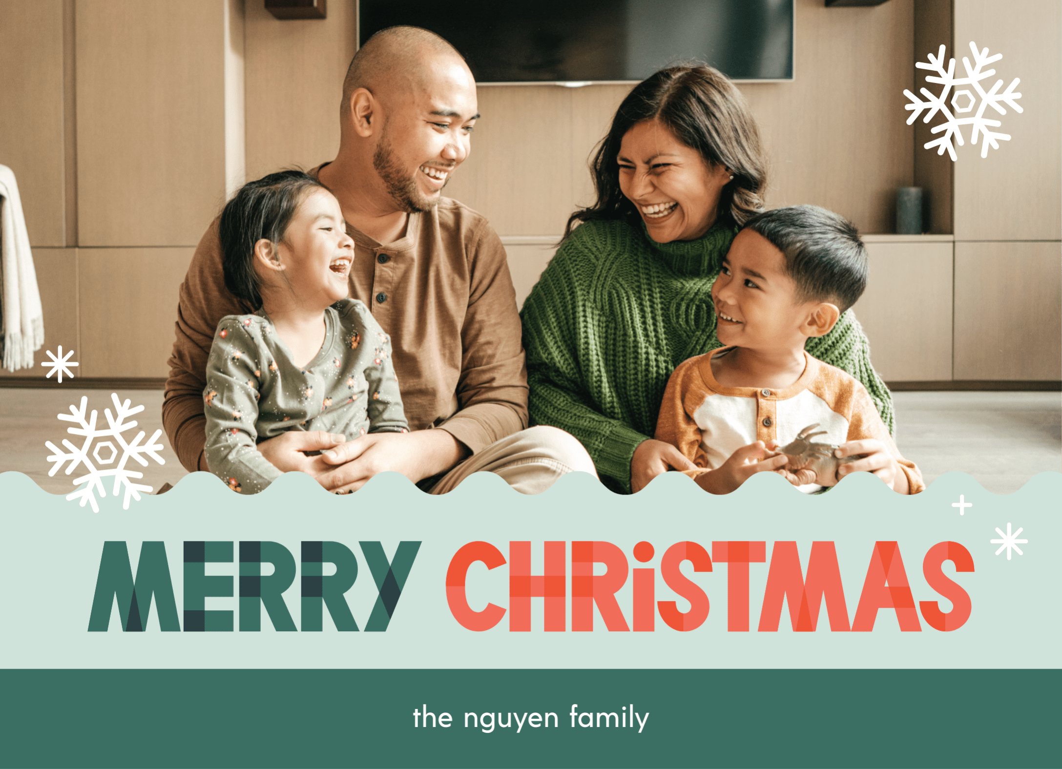 Merry Christmas Overlapped
