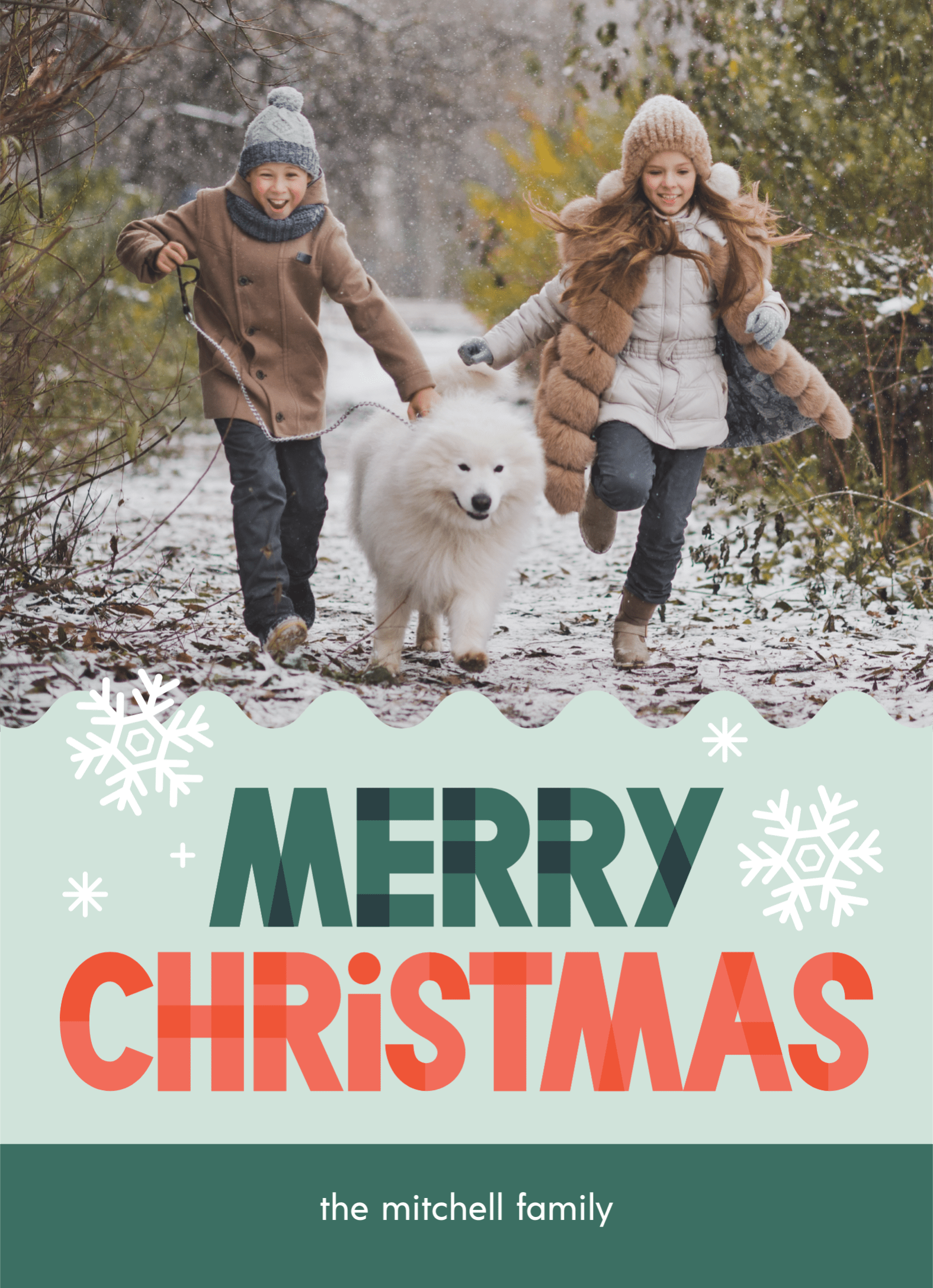 Merry Christmas Overlapped Vertical
