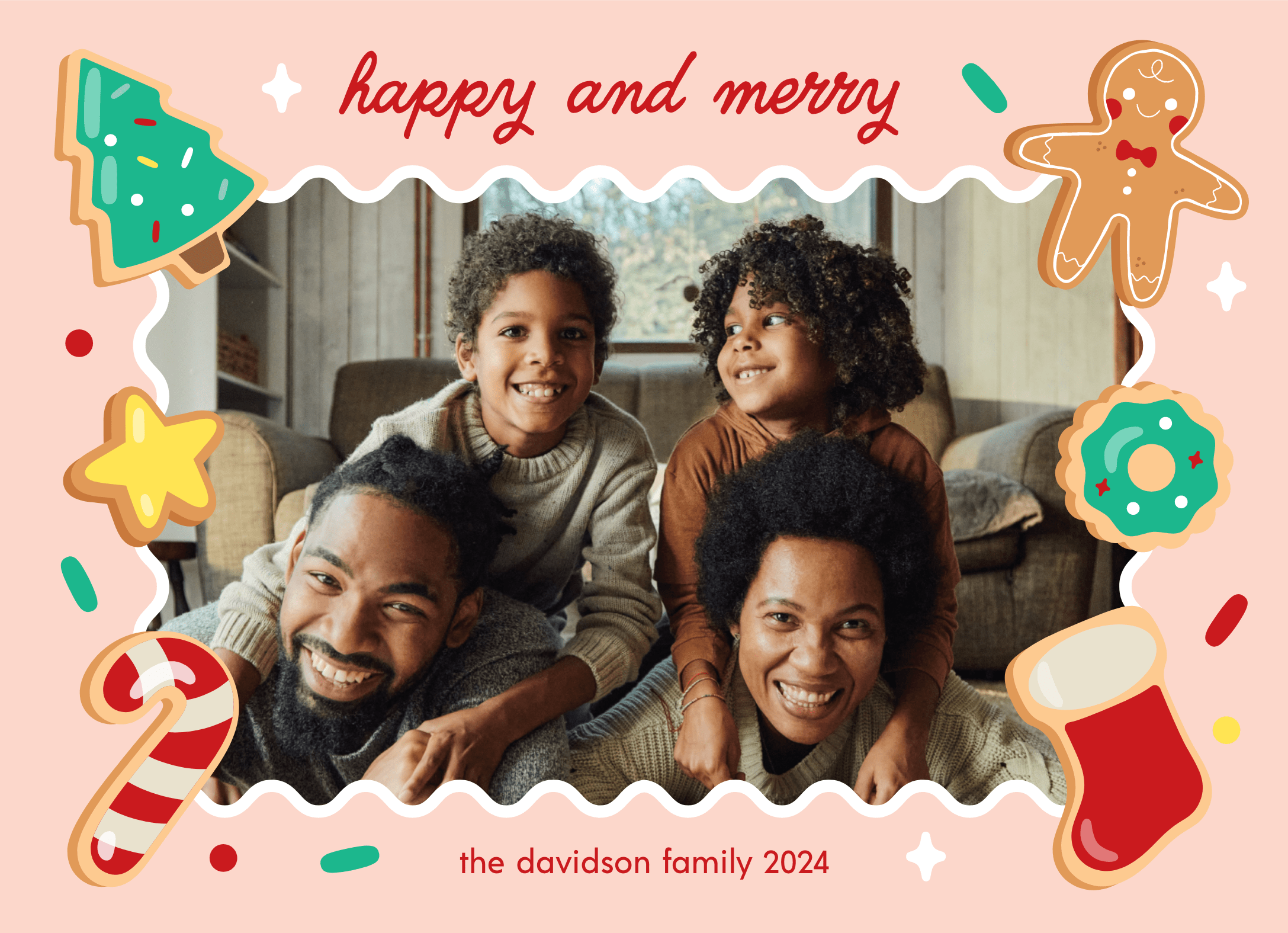 Christmas Cookie Frame Horizontal
