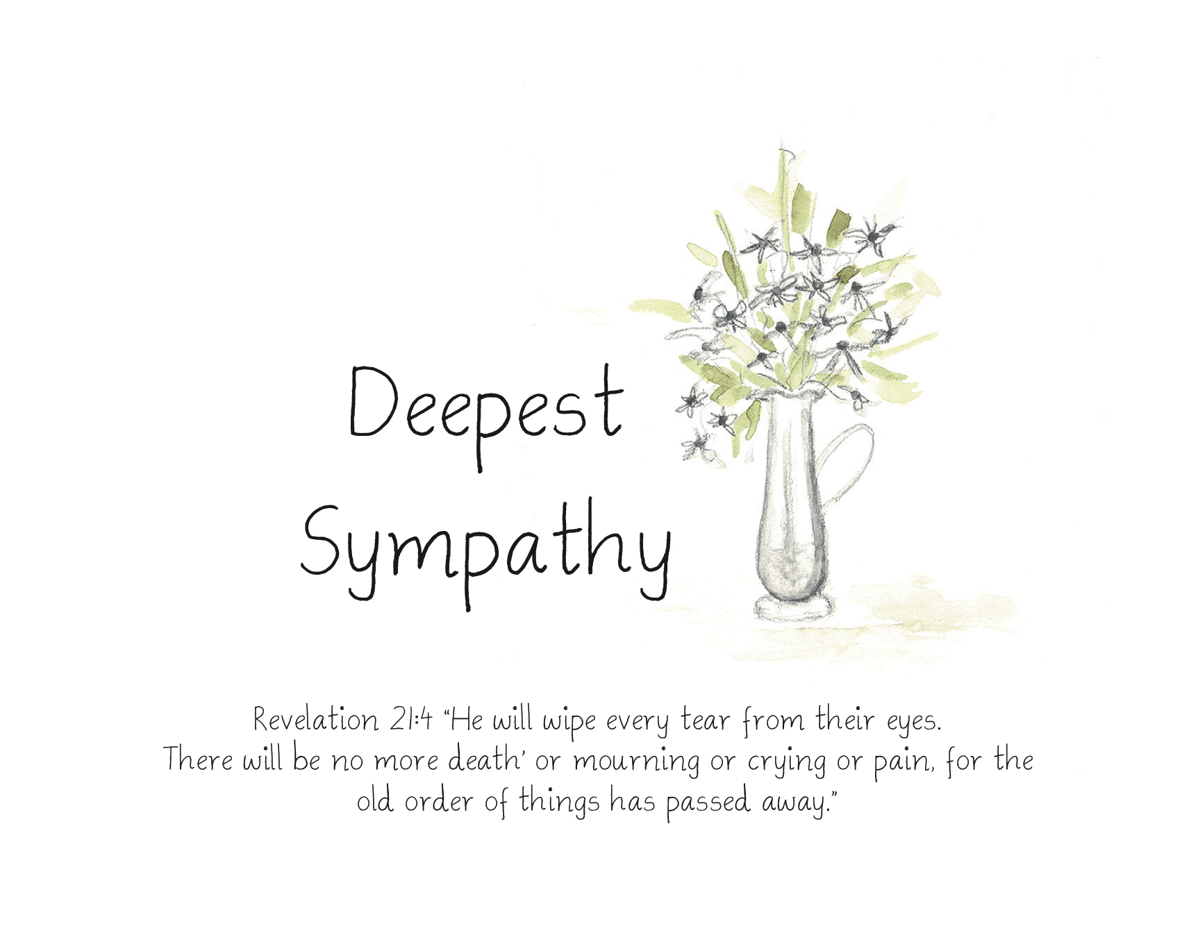 Deepest Sympathy Flower Pitcher