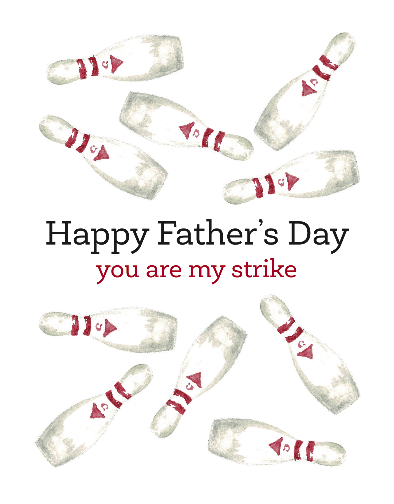 Father's Day Bowling Pins