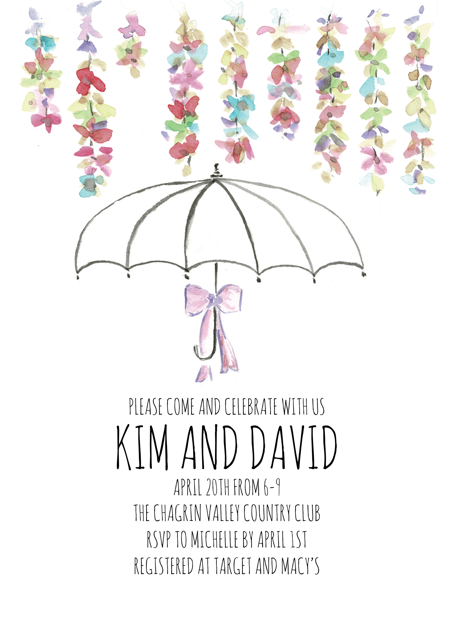 Wedding Shower Umbrella