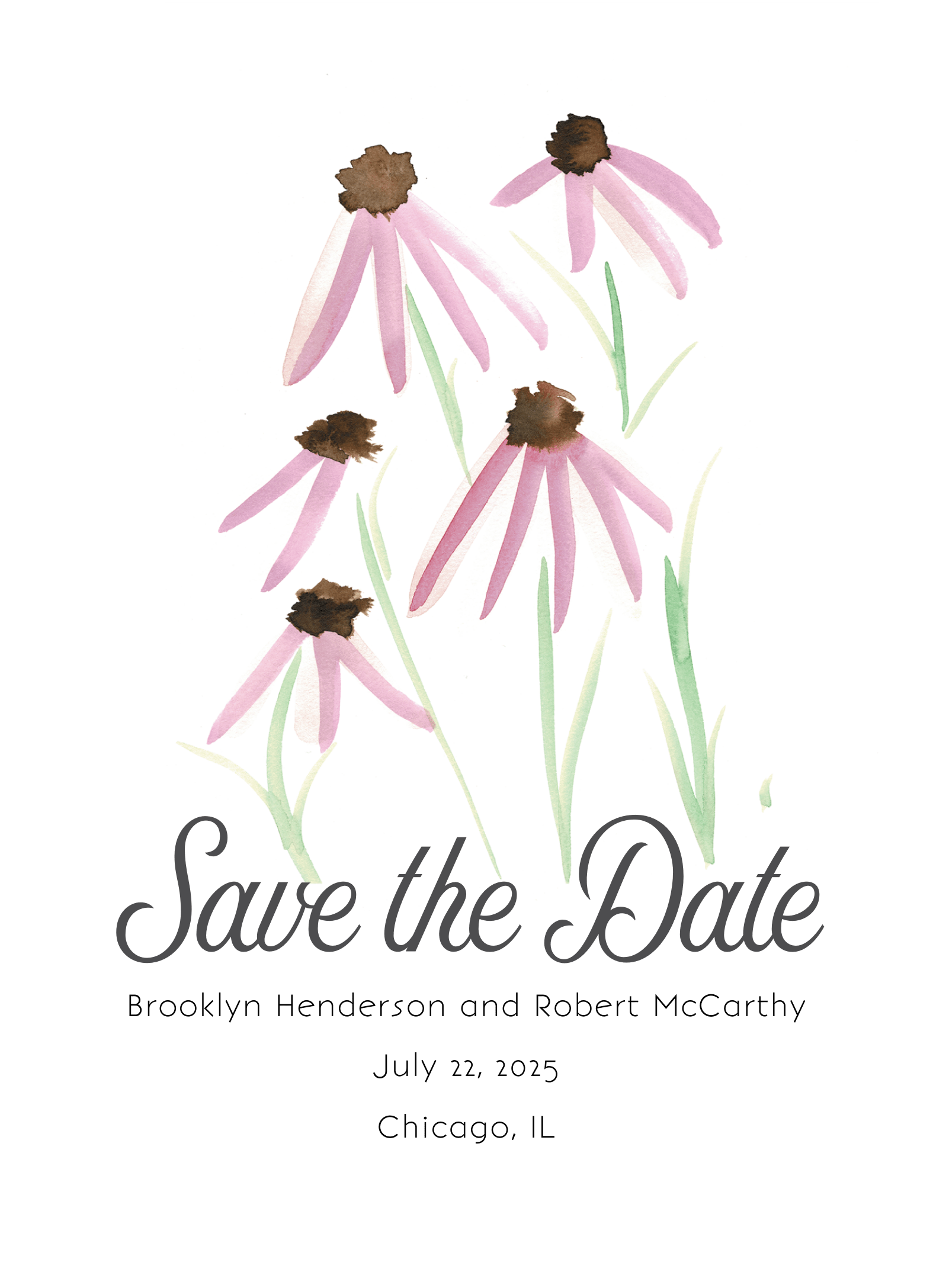 Save The Date Coneflowers