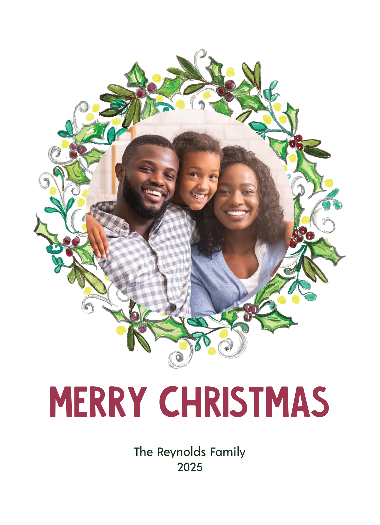 Family Holly Wreath