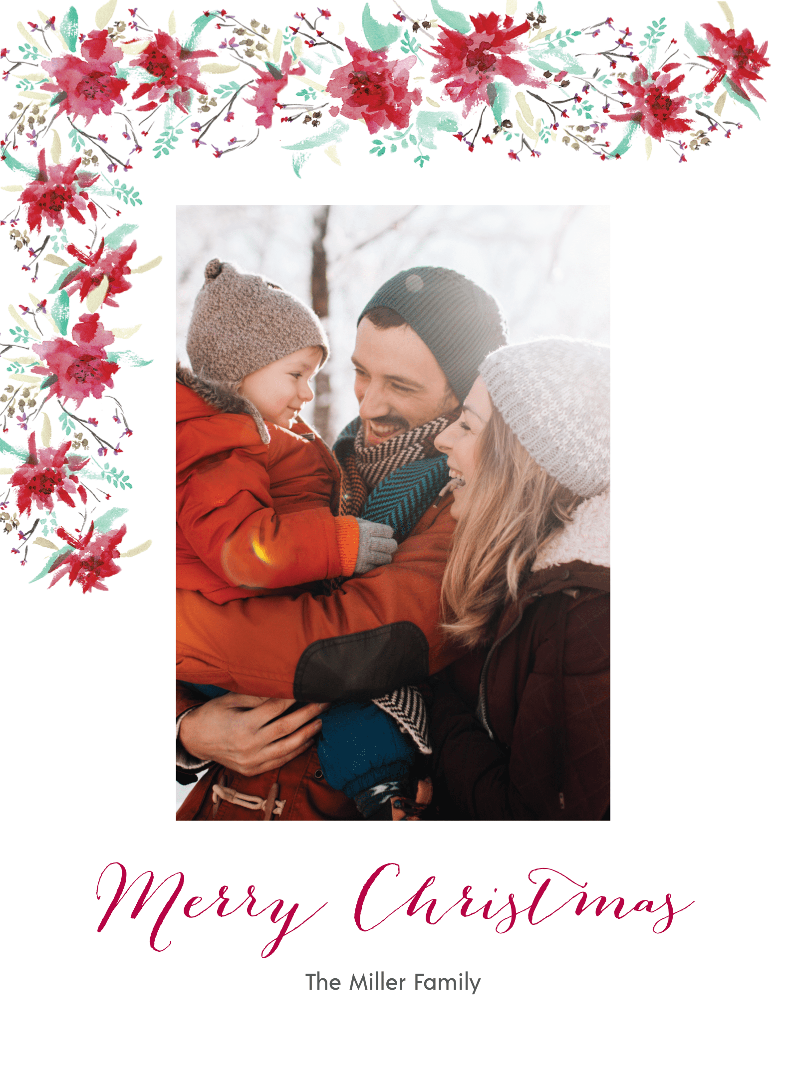 Christmas Floral Frame