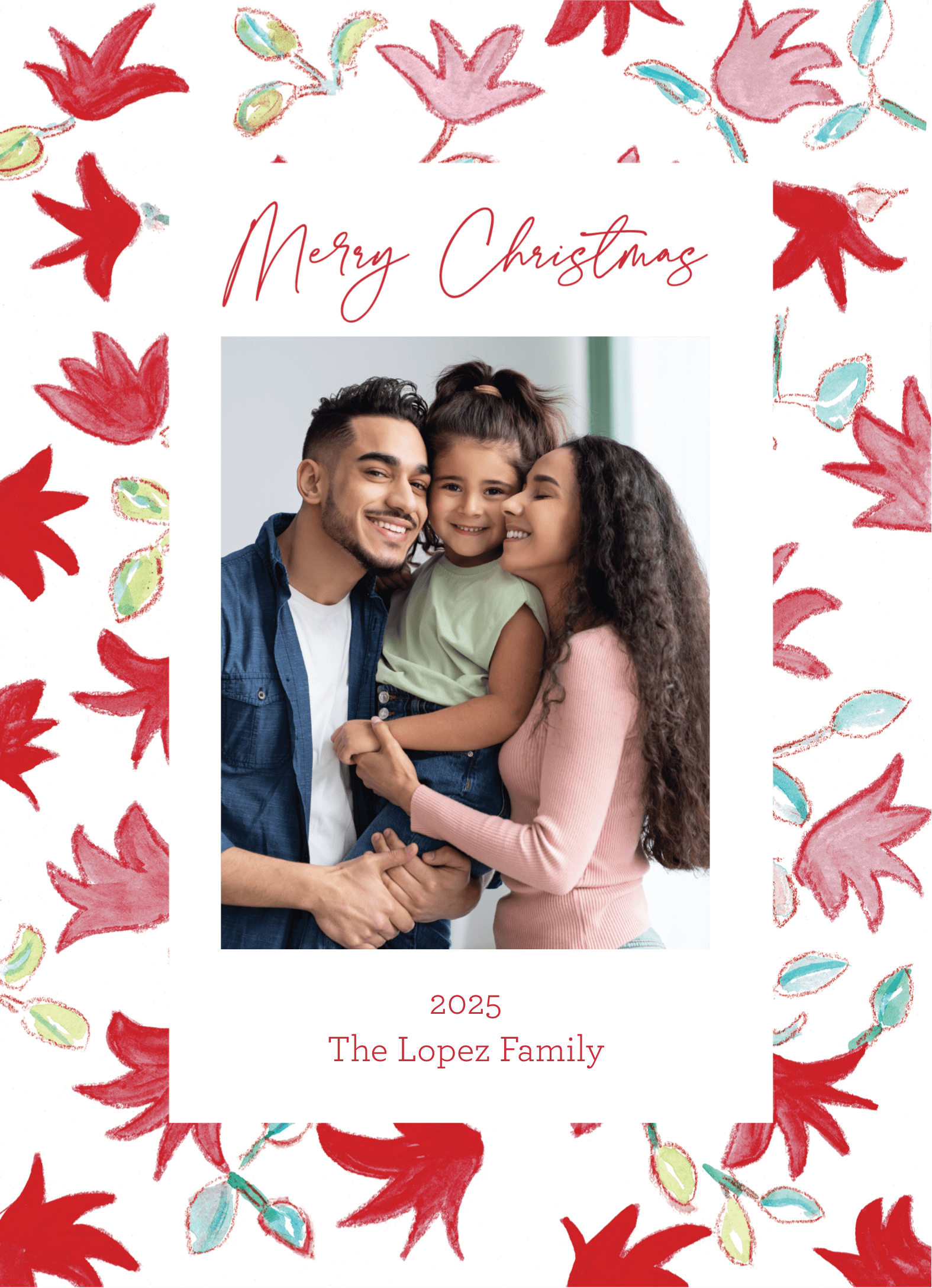 Floral Christmas Photo