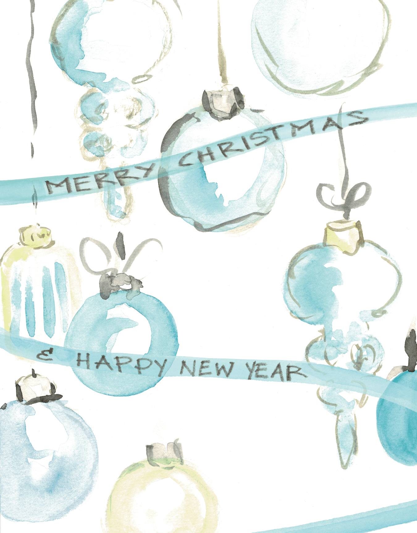 Gesture Painting Merry Christmas