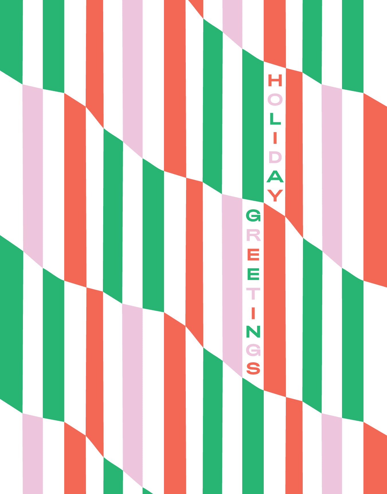Abstract Stripes Pattern Holiday Greetings