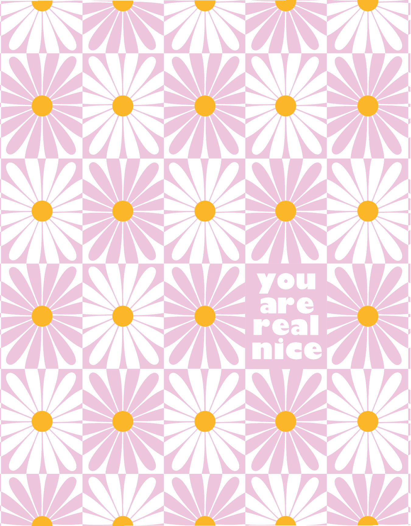 Daisy Pattern Real Nice Pink