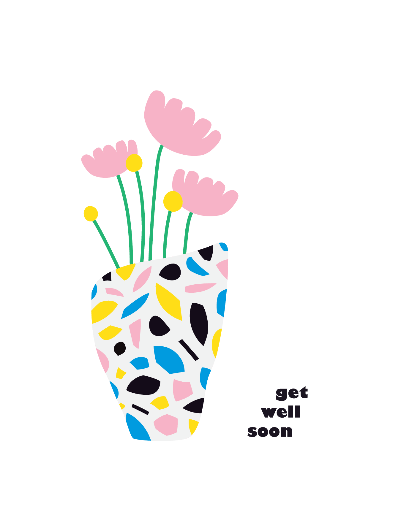 Get Well Soon Terrazzo Vase