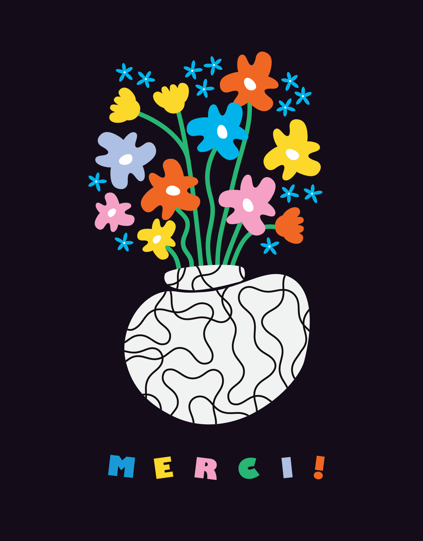 Squiggly Merci Flower Vase