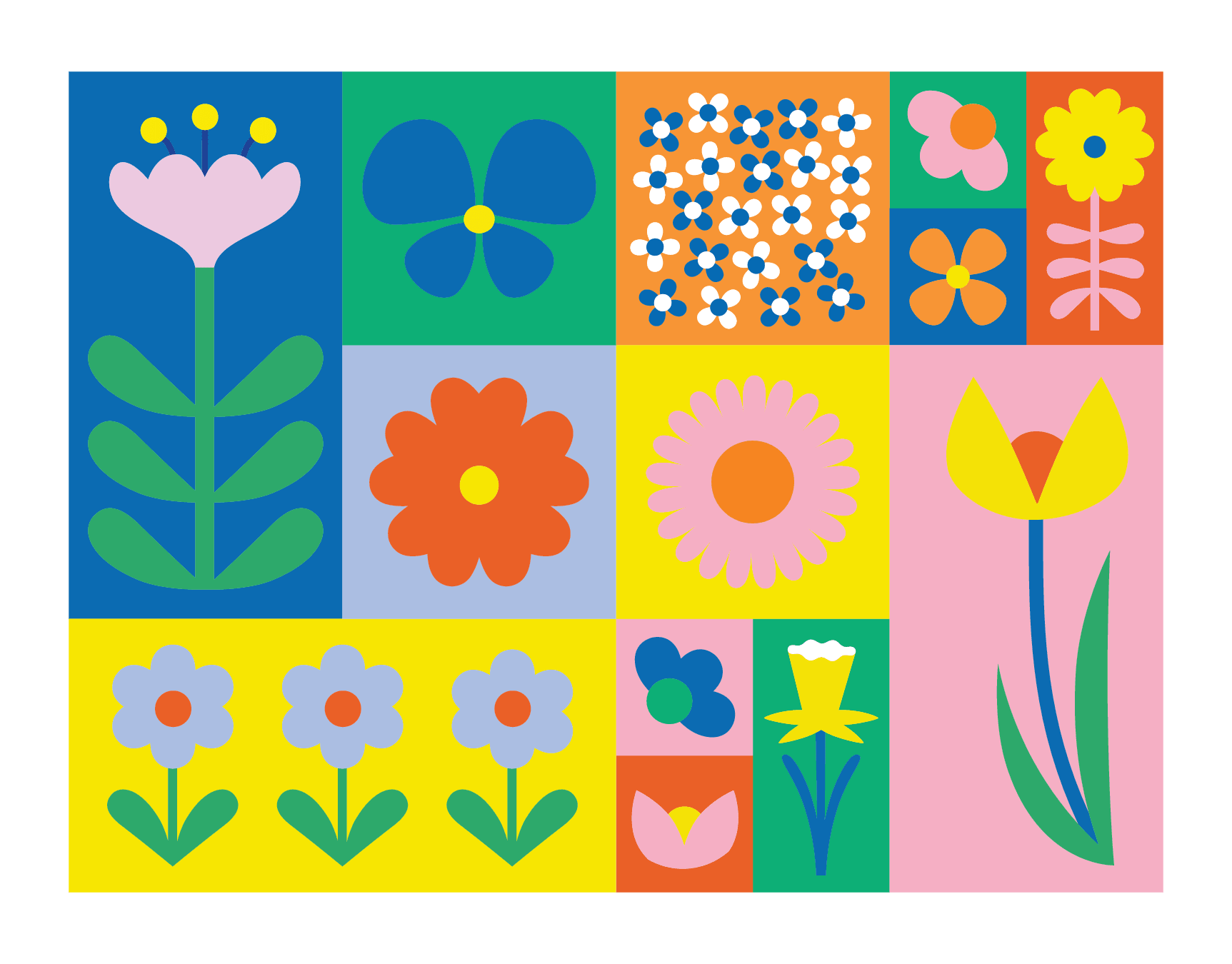 Flowerblock Blank Card