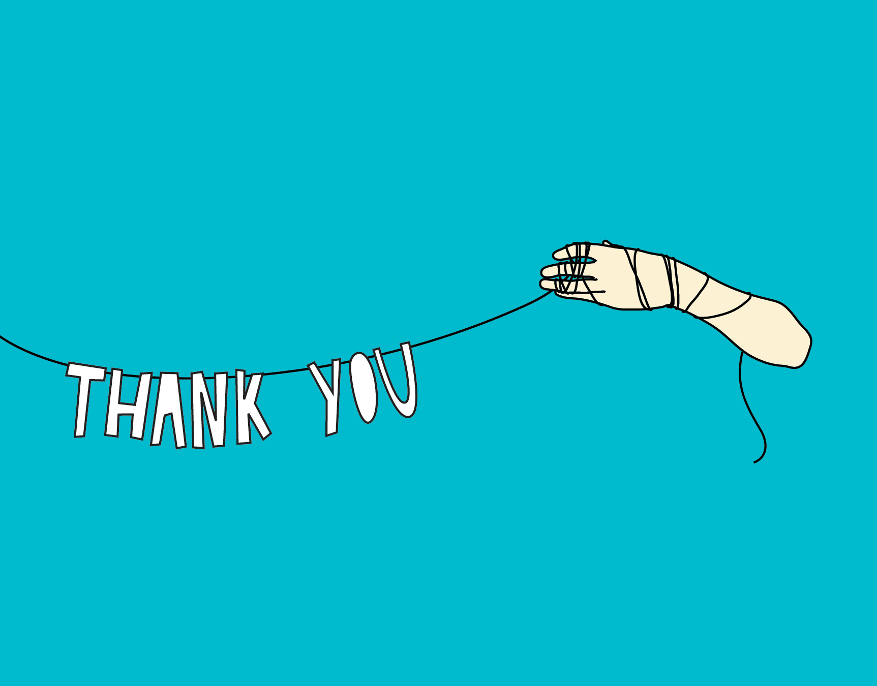 Thank You Hand Banner