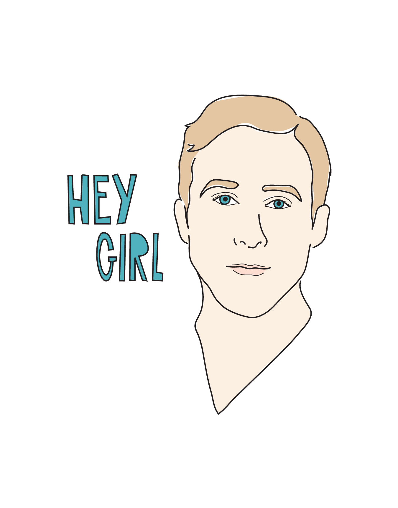 Hey Girl Ryan Gosling Folded Card | Specific Random Cards | Postable