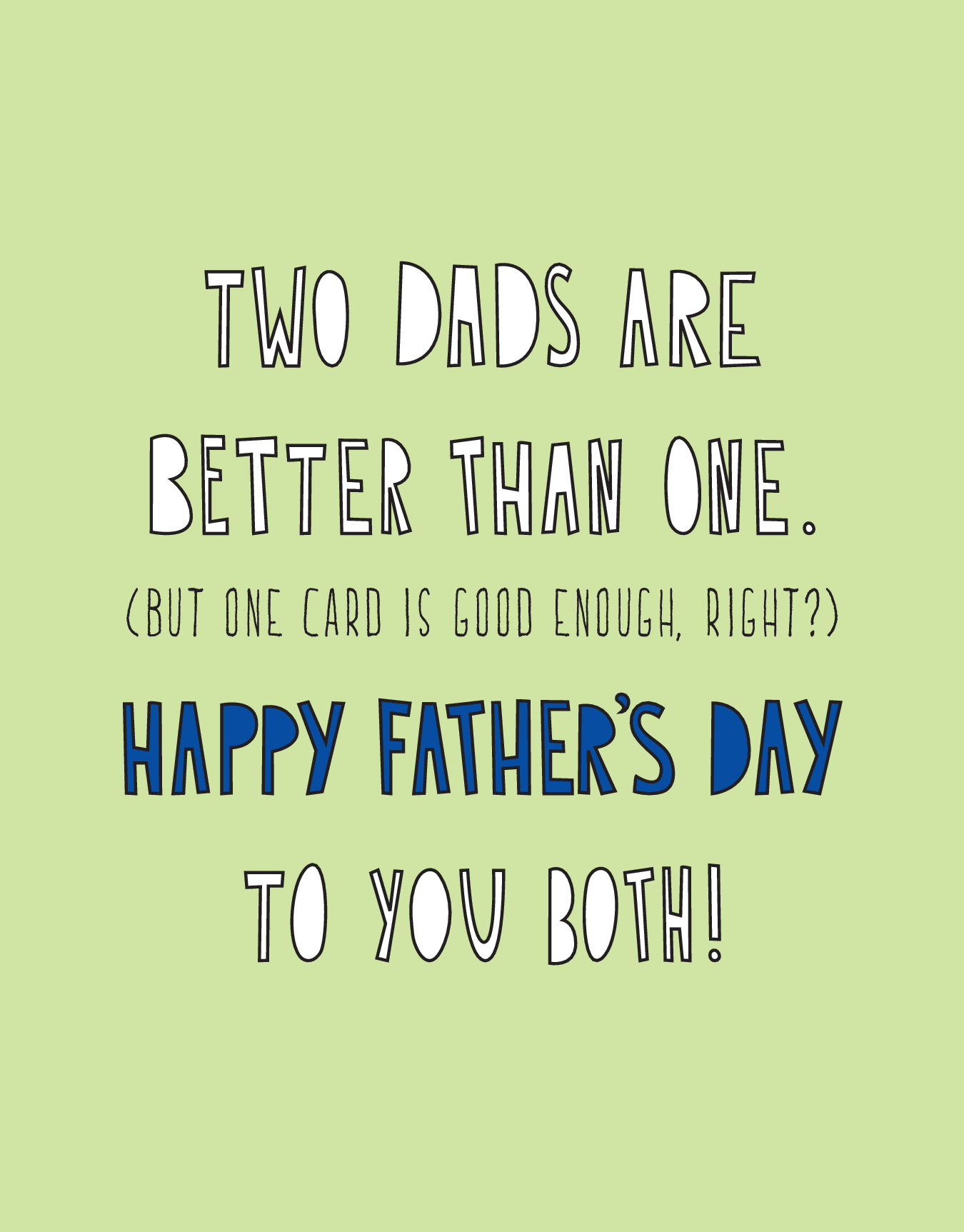 Two Dads One Card