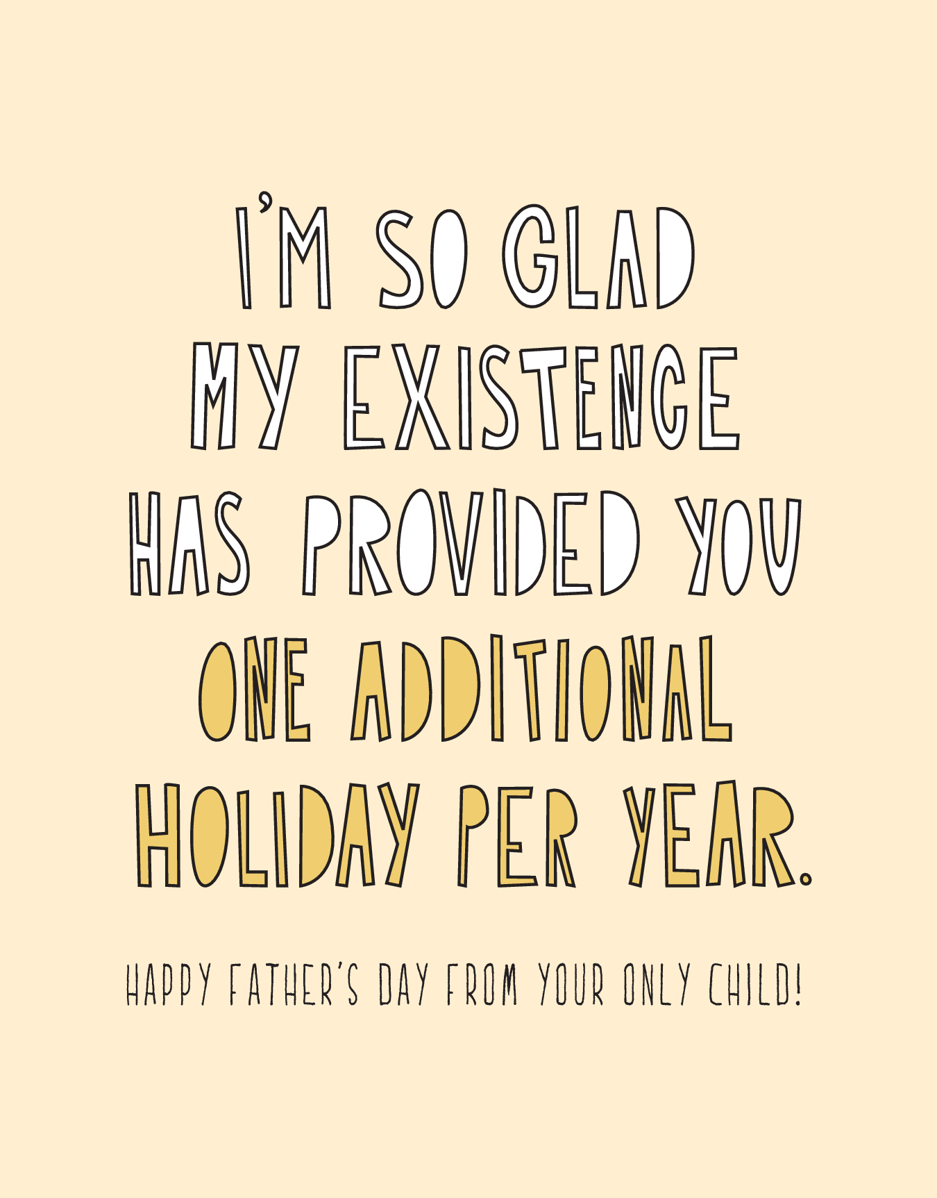 Only Child Father's Day
