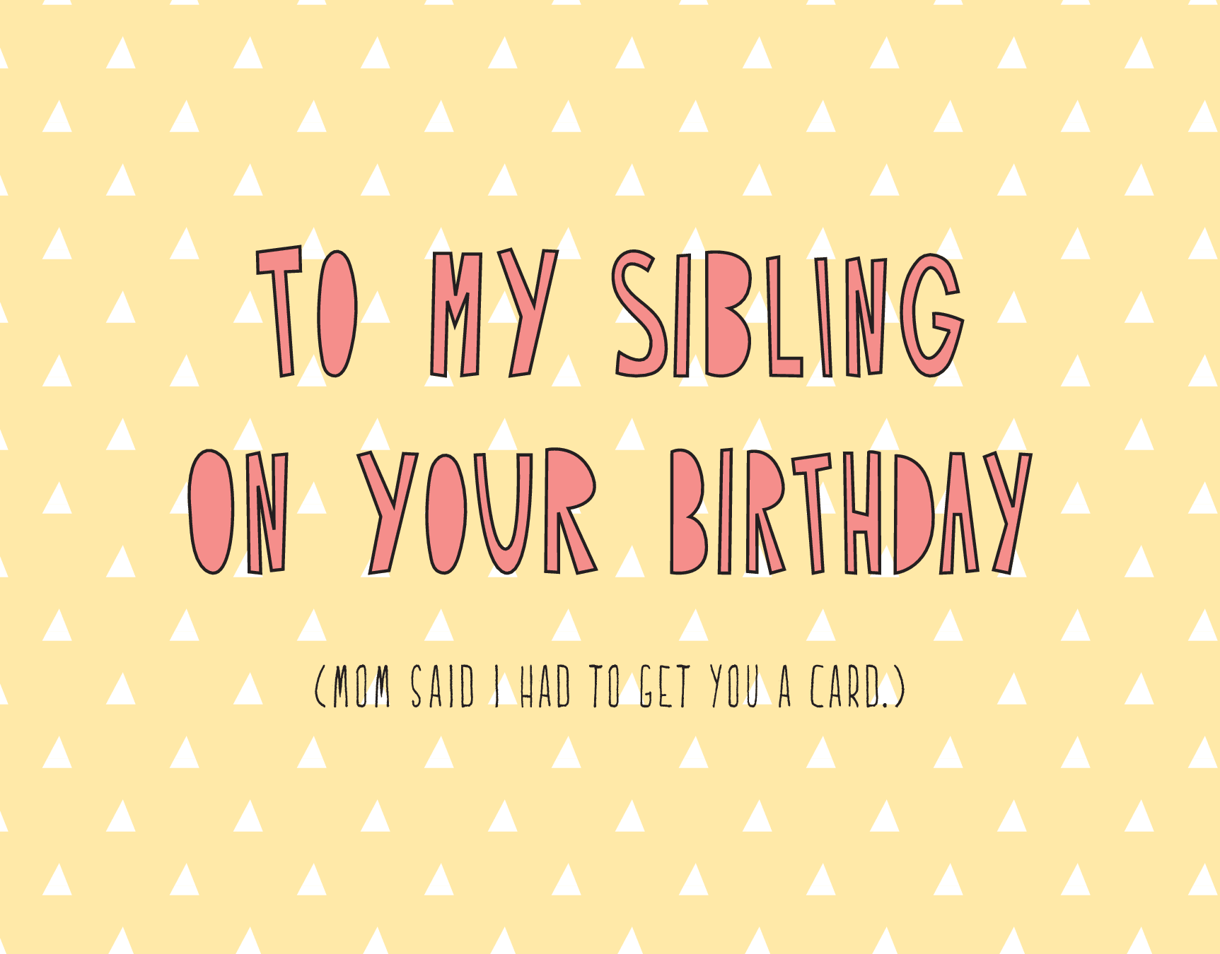 Sibling Birthday