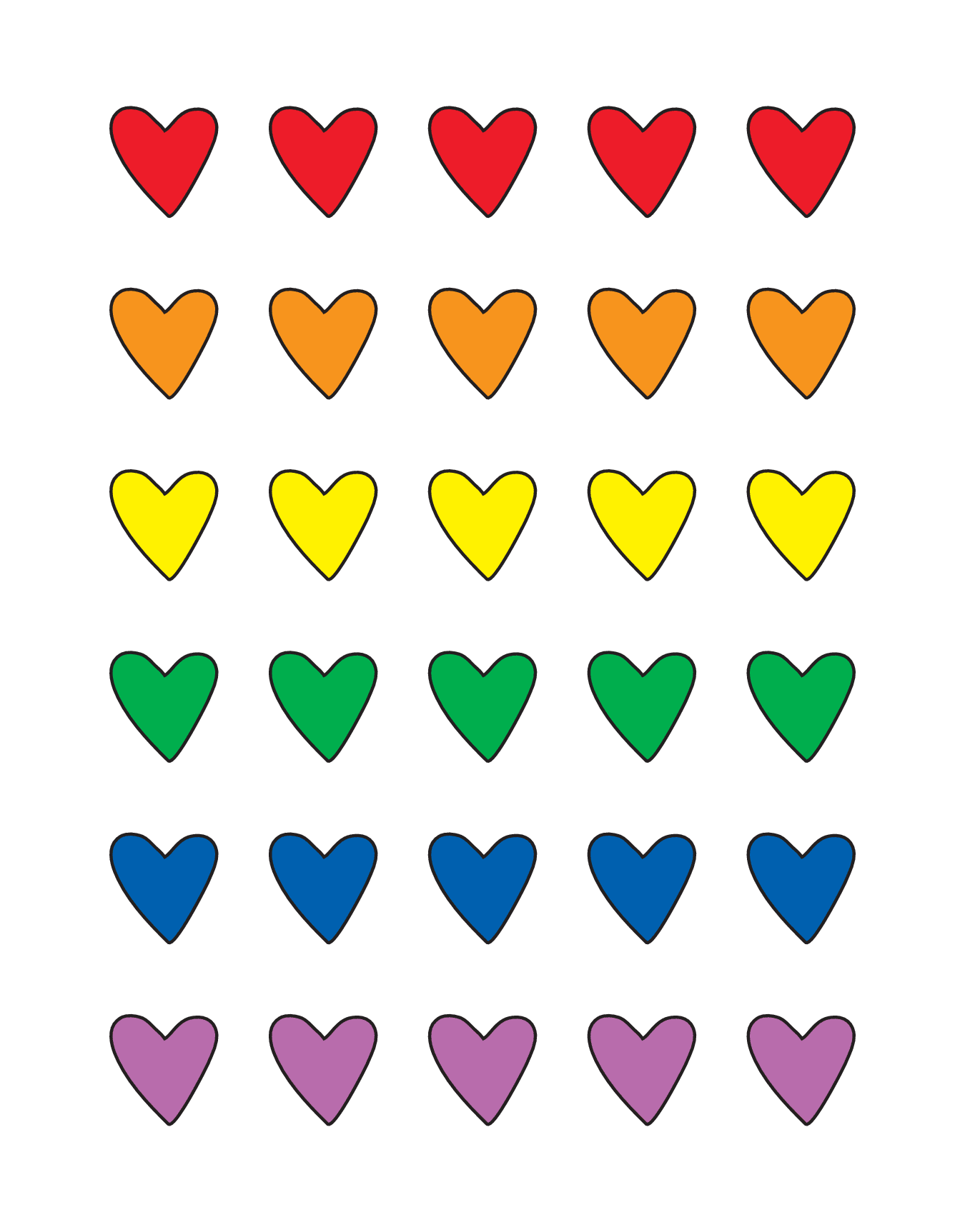 Rainbow Hearts