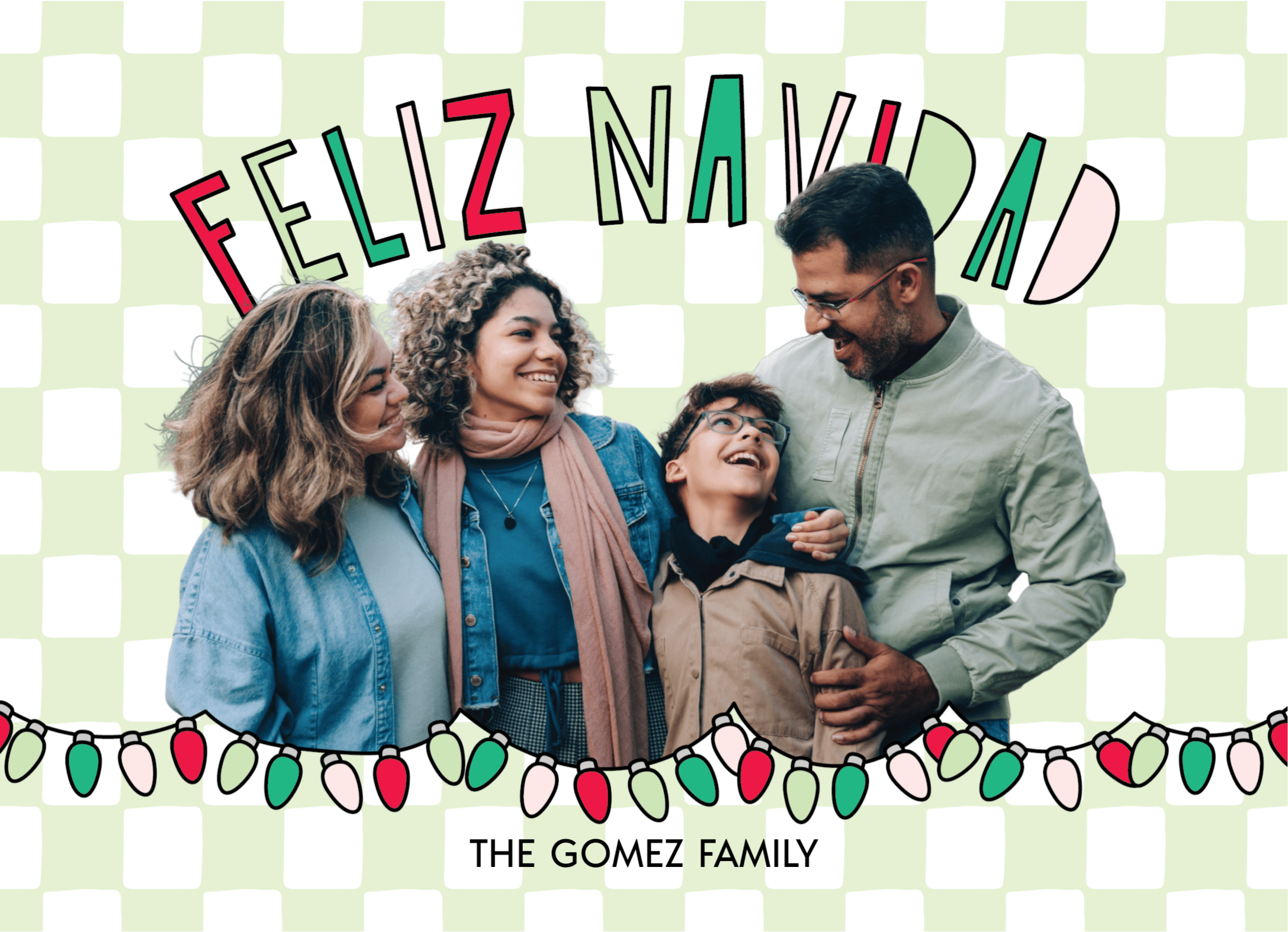 Feliz Navidad Checkered