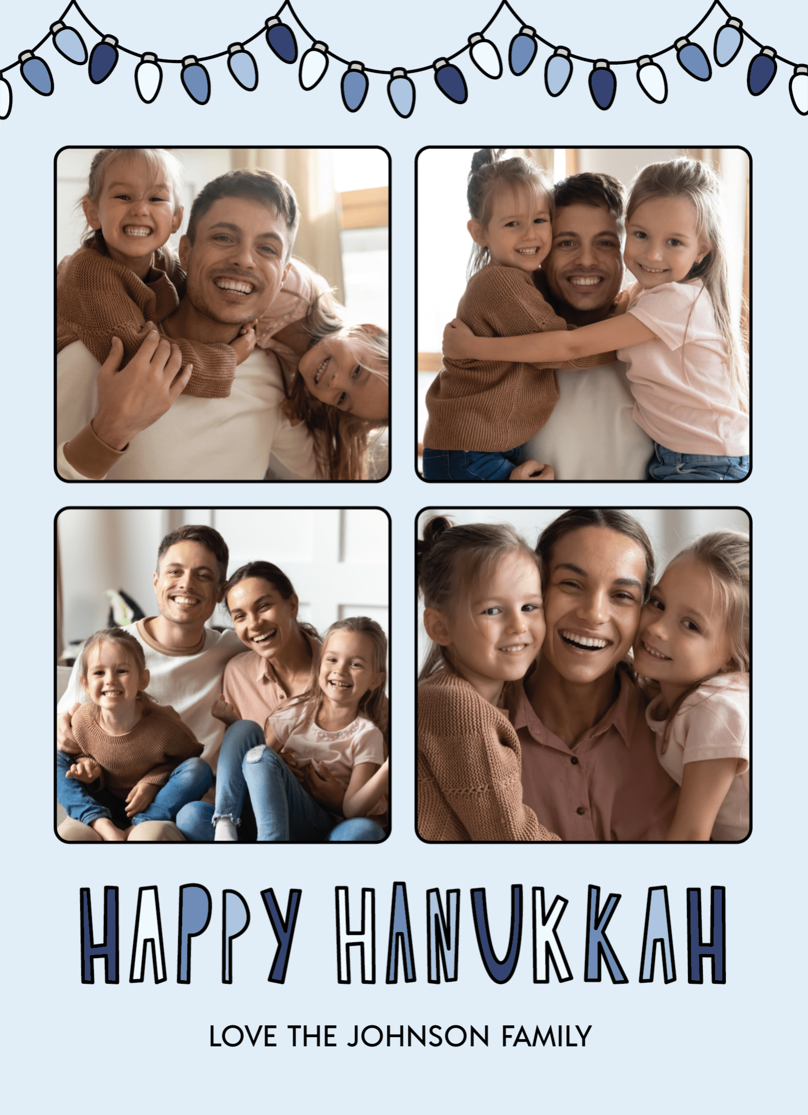 Hanukkah card nearby
